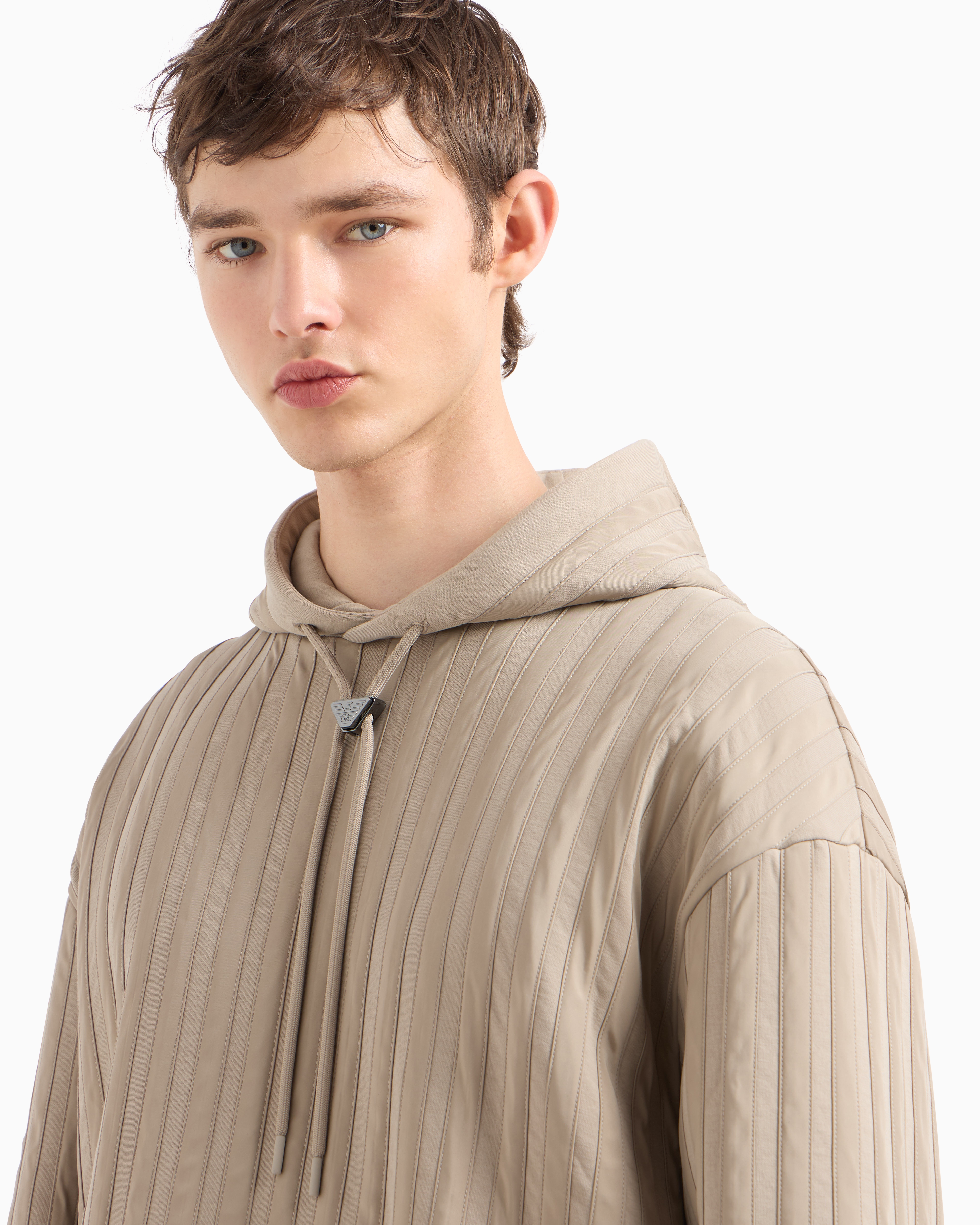 Emporio Armani Hoodies In Beige