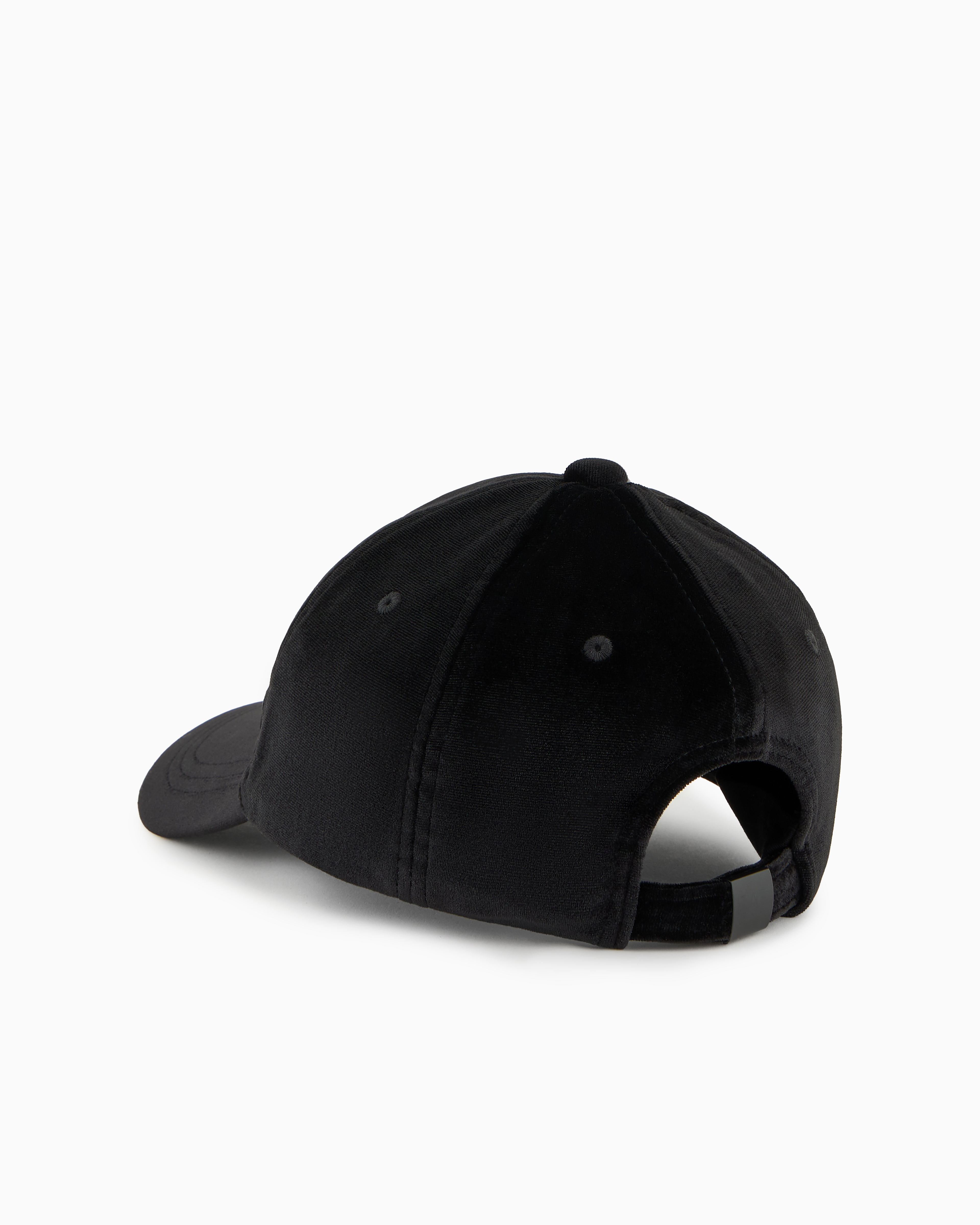 Shop Ea7 Athletic Velour Baseball Cap In Black