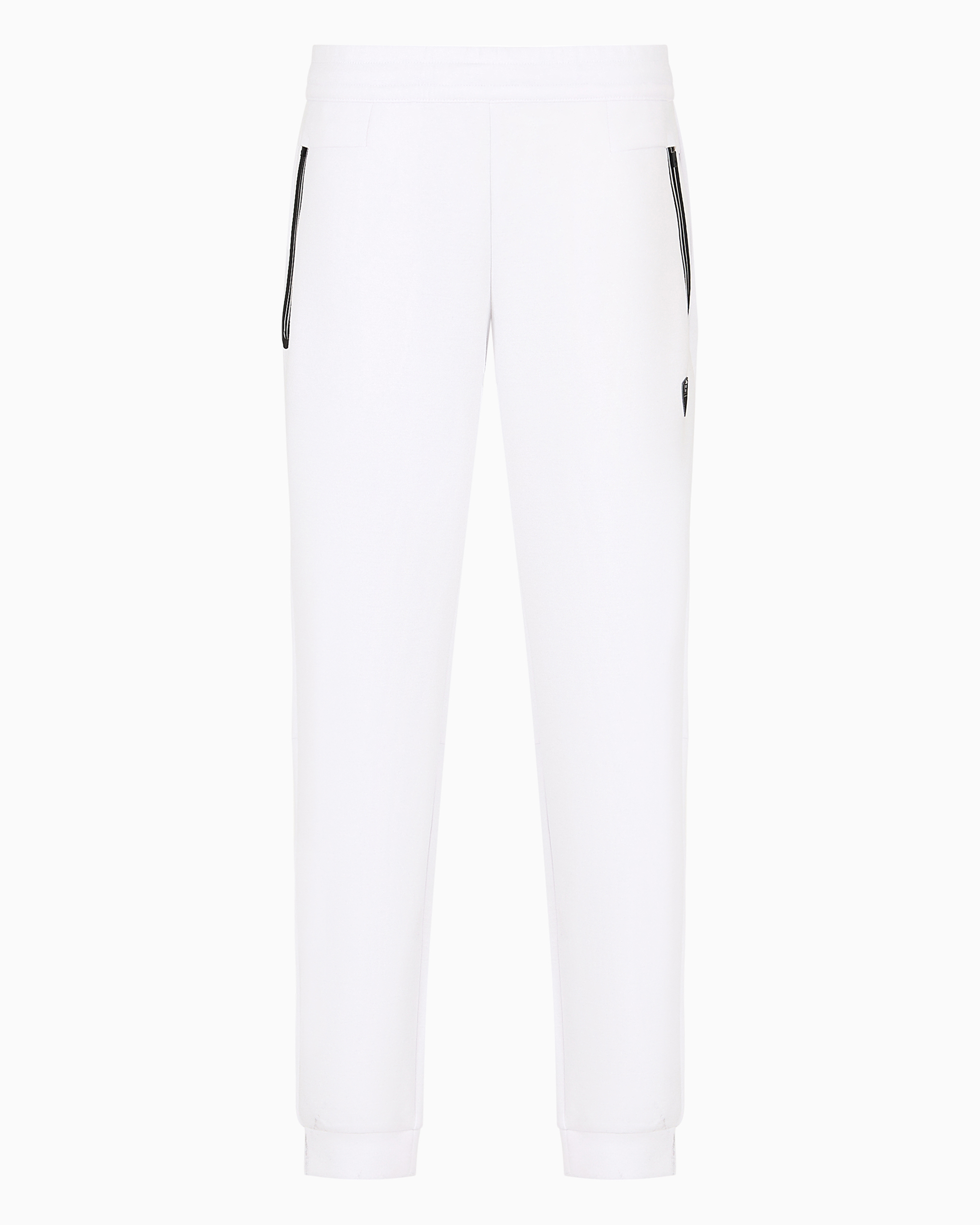 Ea7 Premium Shield Stretch Viscose-blend Joggers In White