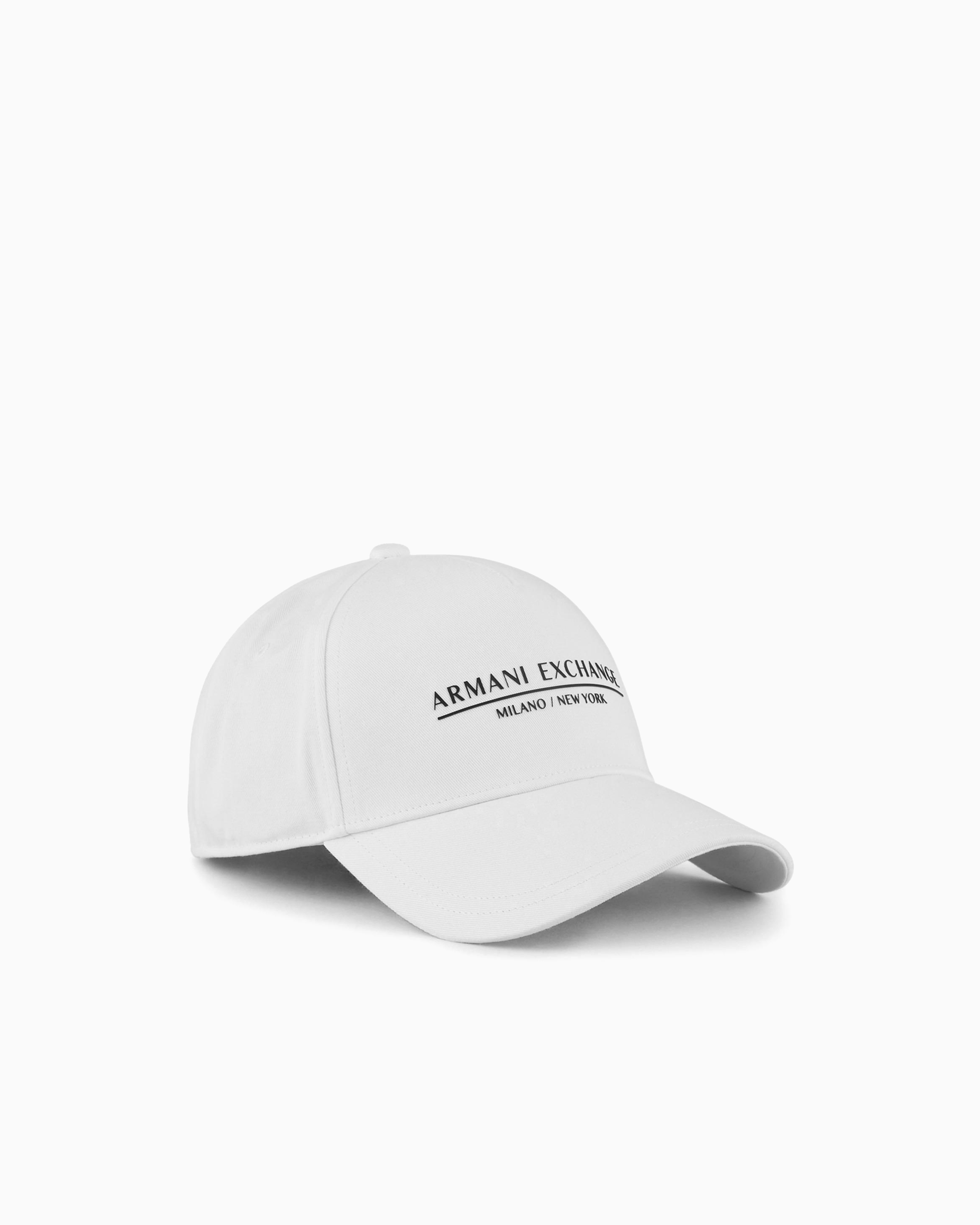 Armani Exchange White Visor Cap With Logo Tu