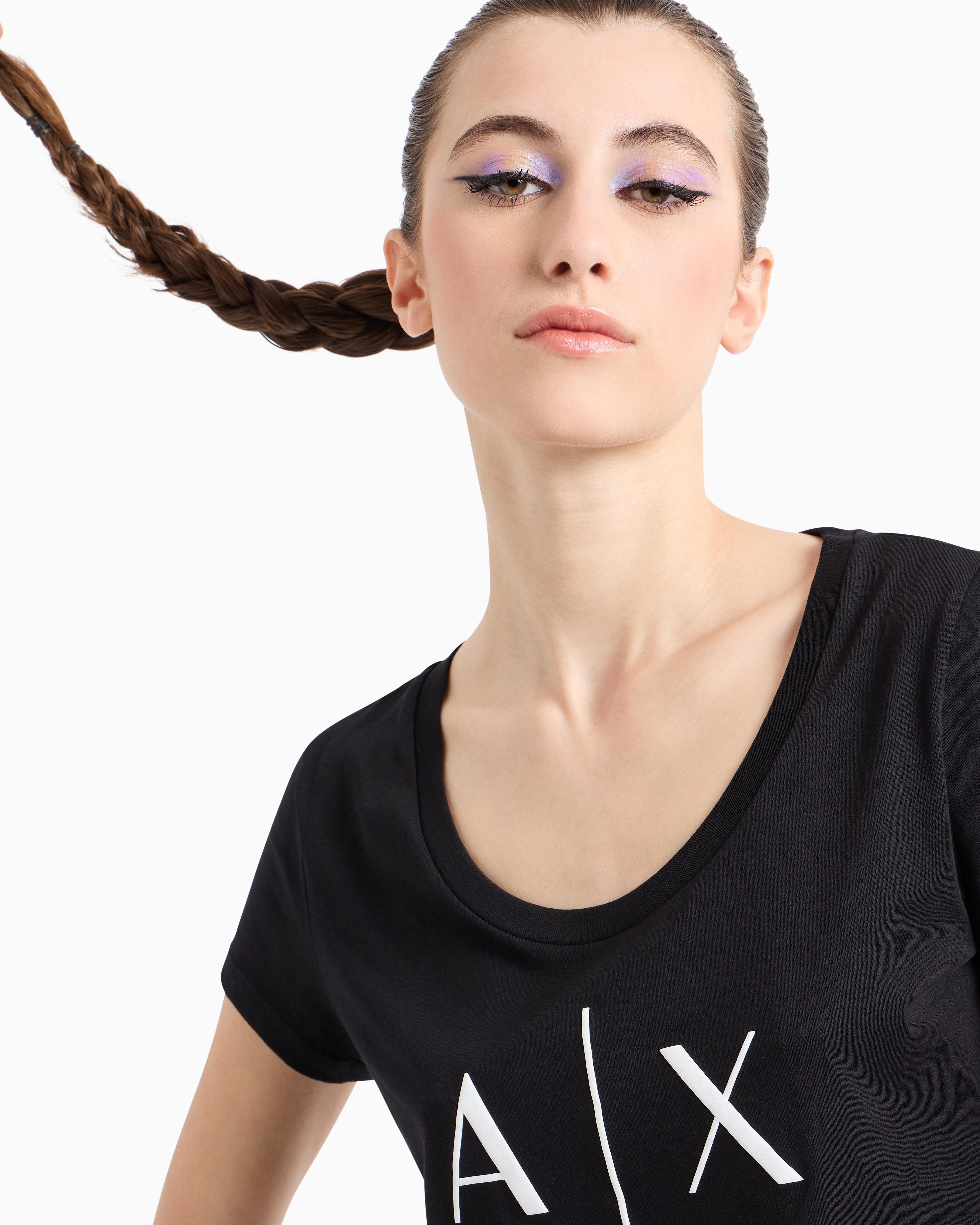 Pima Cotton Print Long Sleeve T-Shirt | Armani Exchange