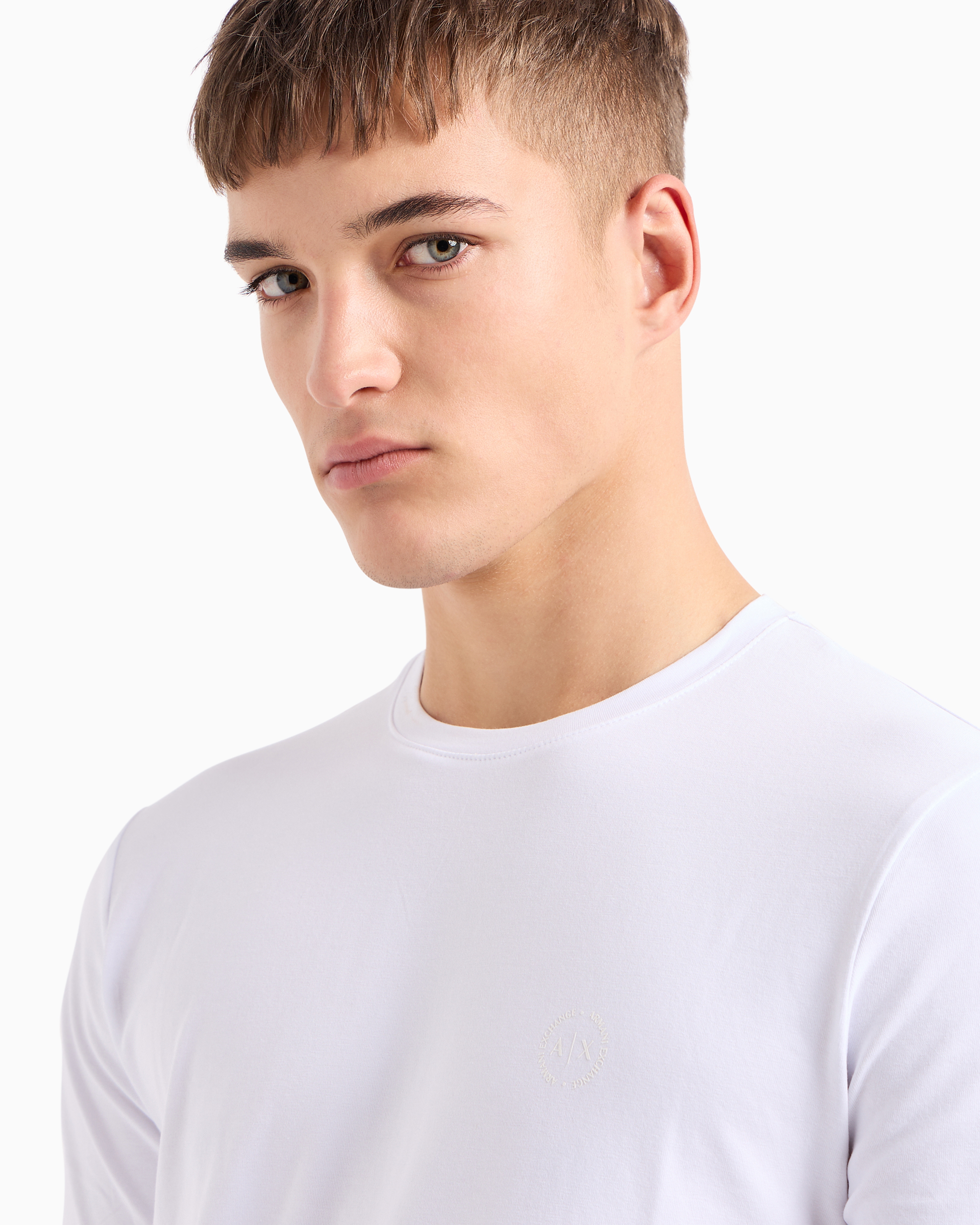 レマん Slim fit jersey t-shirt | Armani Exchange US