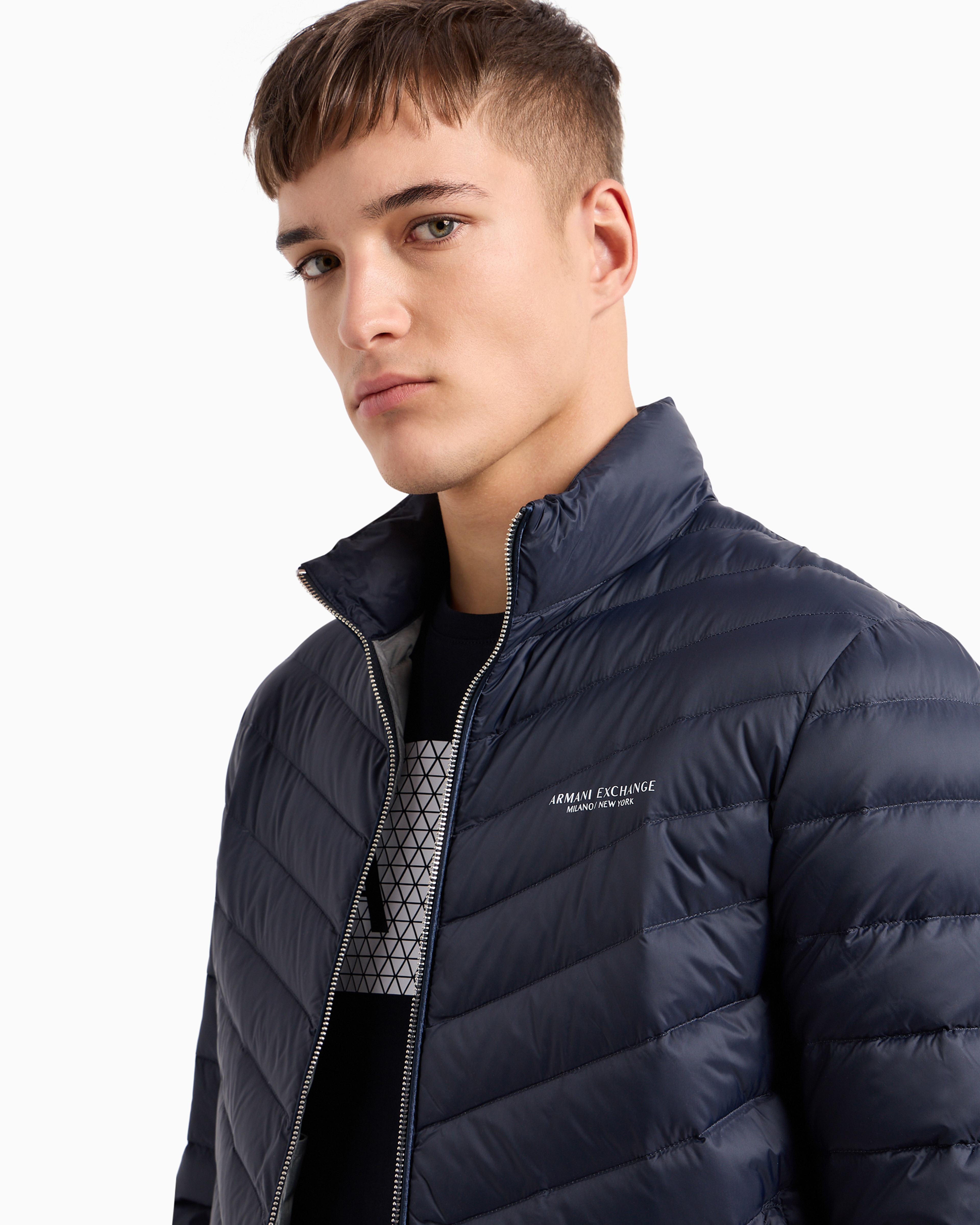 Double-faced padded jacket with zip | Armani Exchange