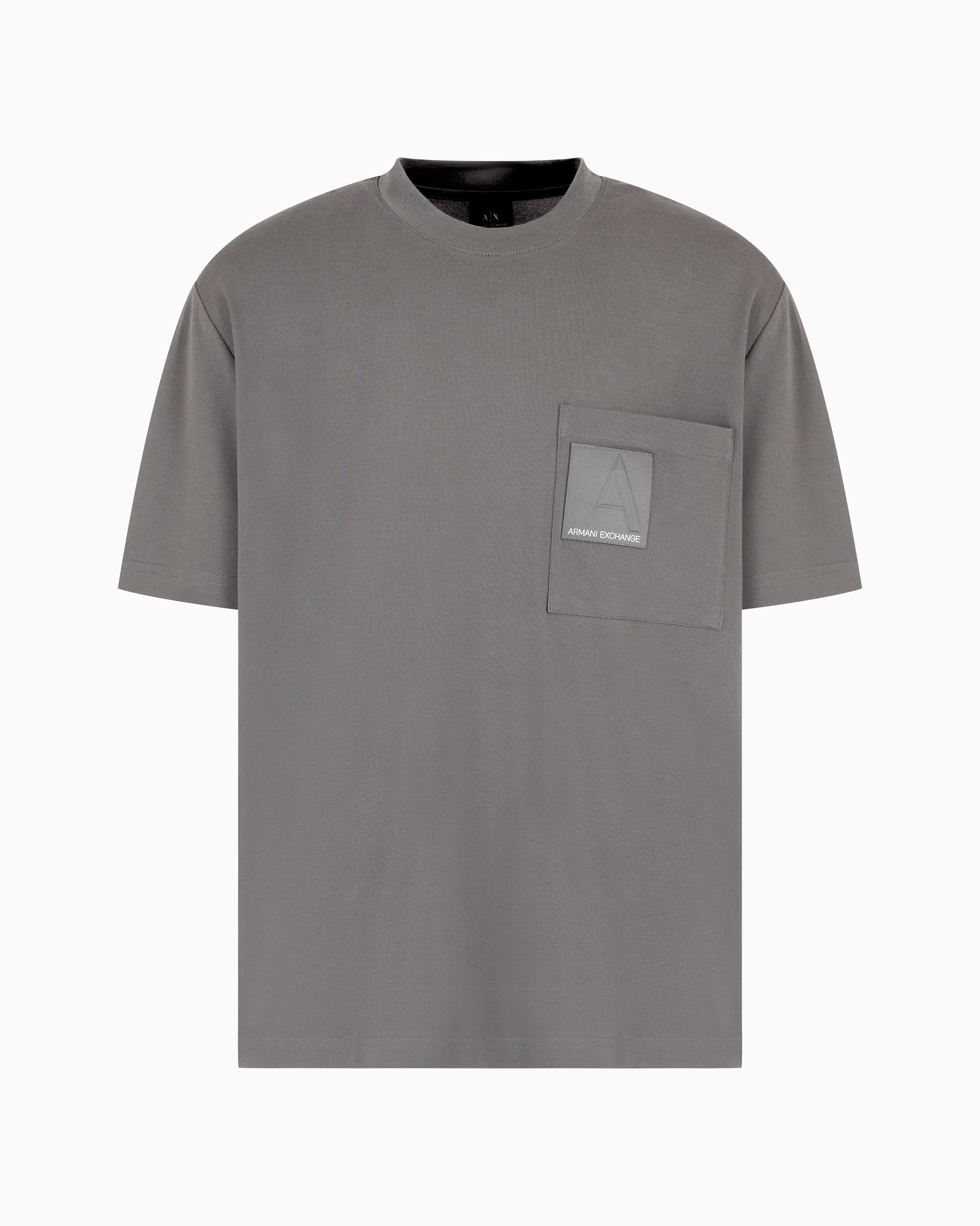 Armani Exchange Official Store Regular Fit T-shirts In Dark Gray