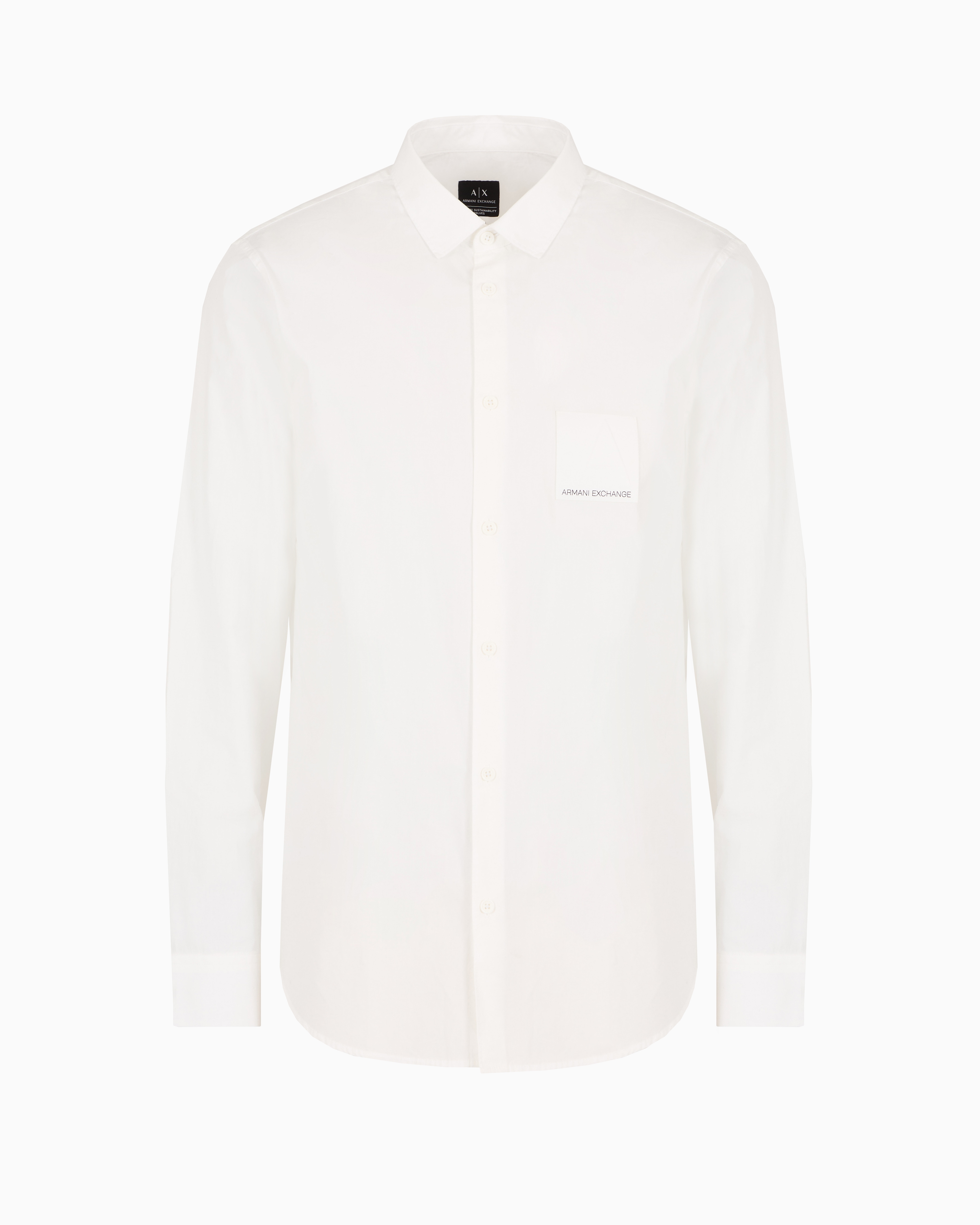 Armani Exchange Official Store Classic Shirts In White