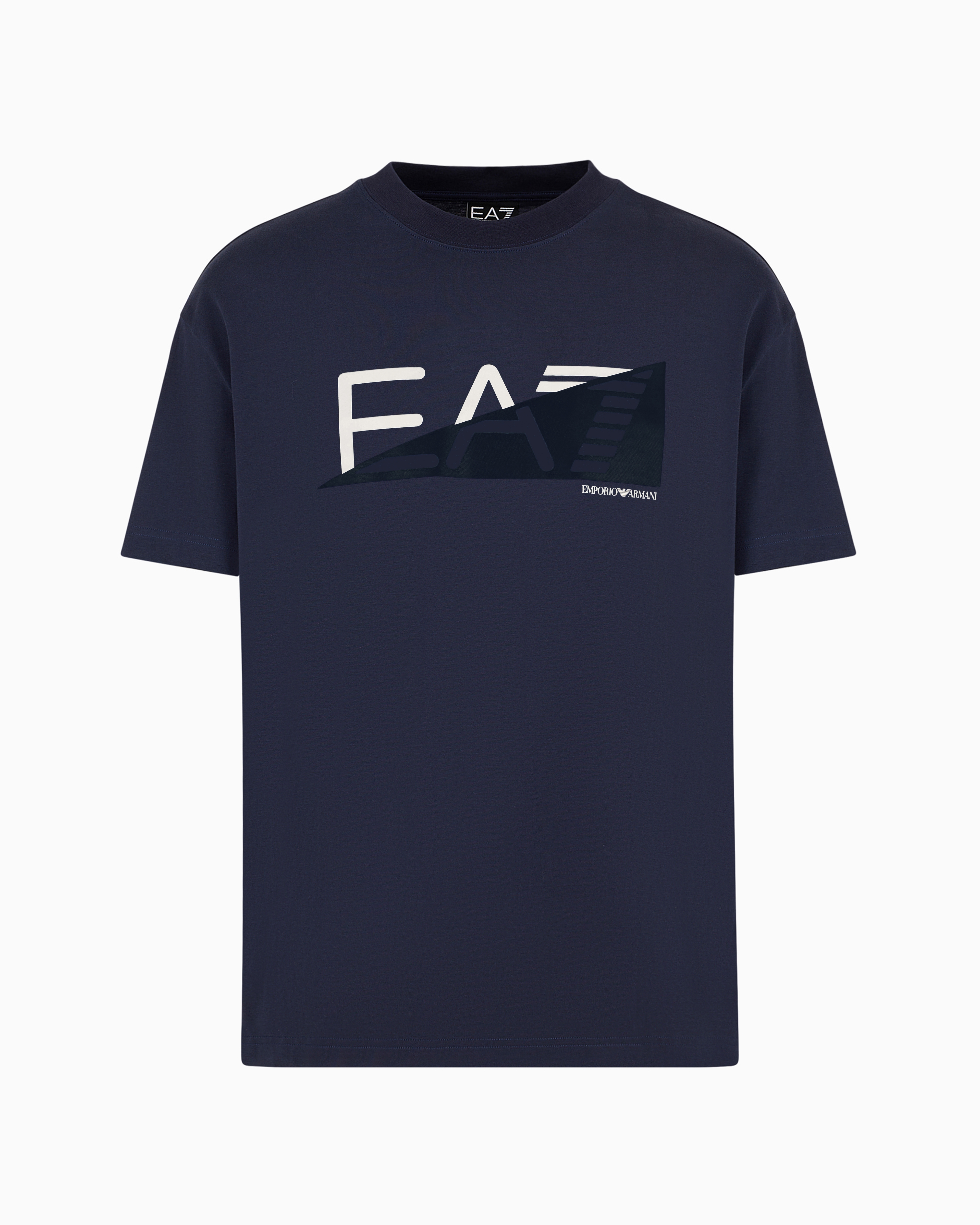 Tシャツ・カットソー EMPORIO ARMANI Men T Shirts 7M000089 AF13862UB102 Blue Ea7 Emporio Armani logo-print T-shirt | Blue | FARFETCH