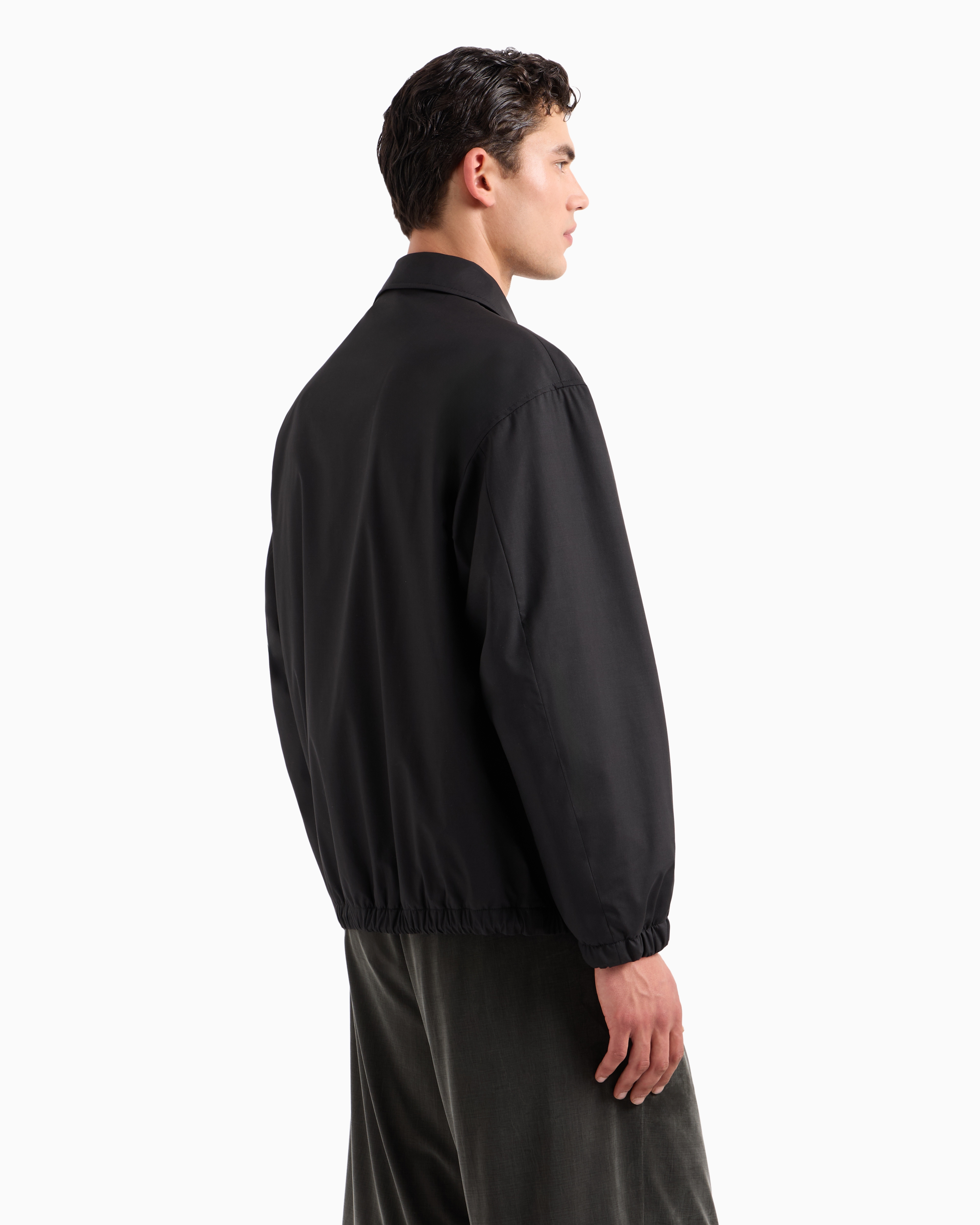 Giorgio Armani Oversized Wool And Silk Technical Canvas Blouson