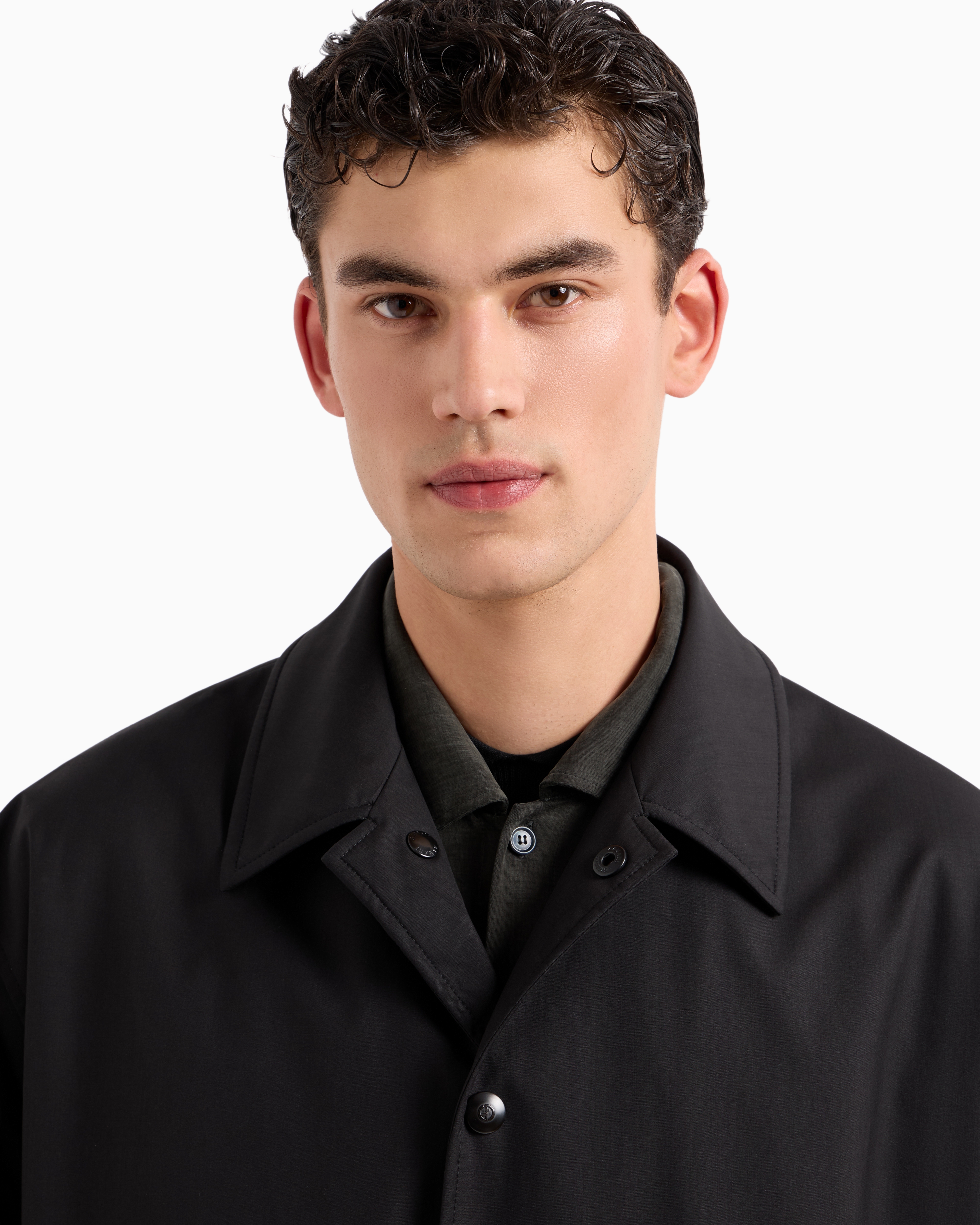 Giorgio Armani Oversized Wool And Silk Technical Canvas Blouson