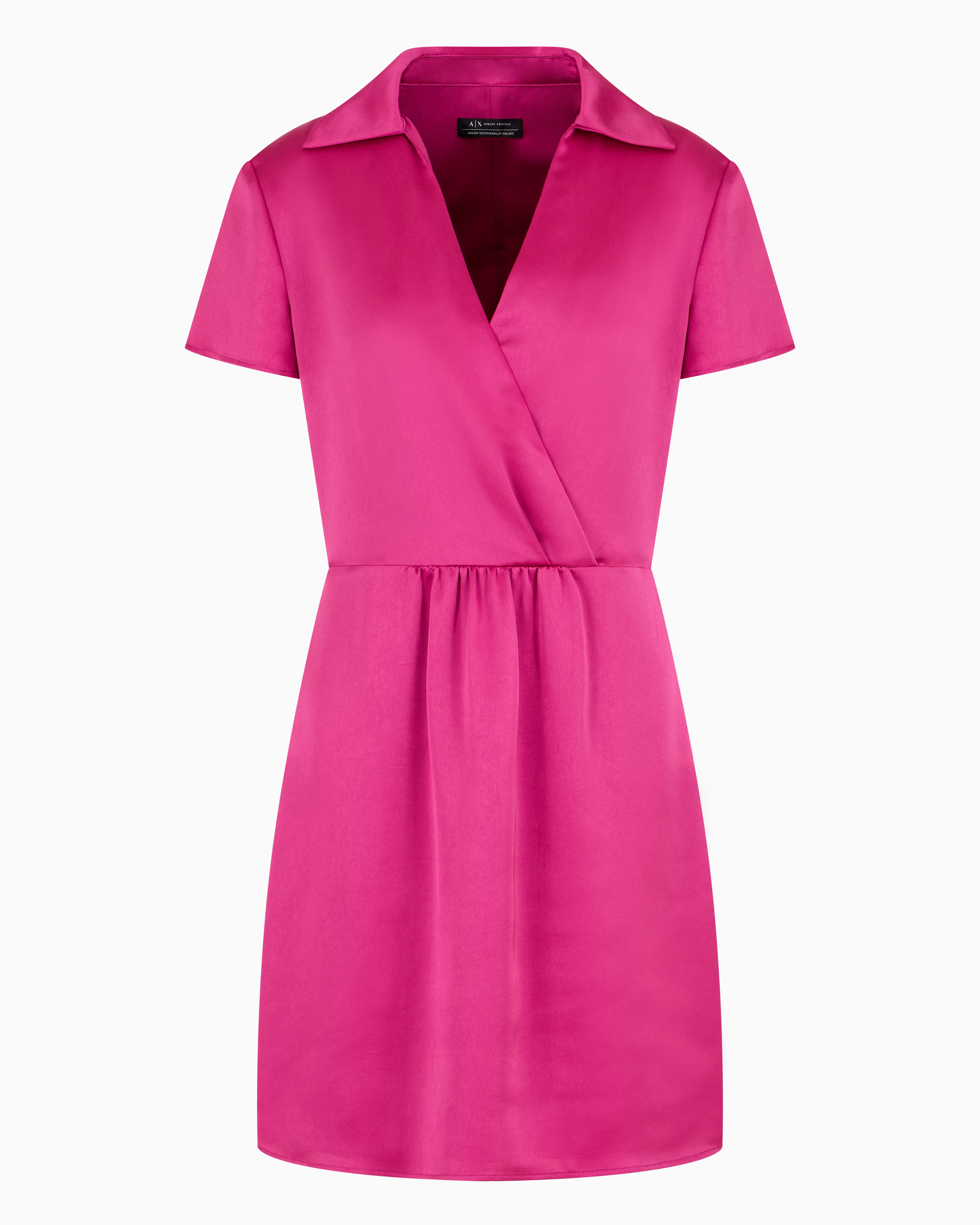 Armani Exchange Official Store Short Dresses In Fuchsia