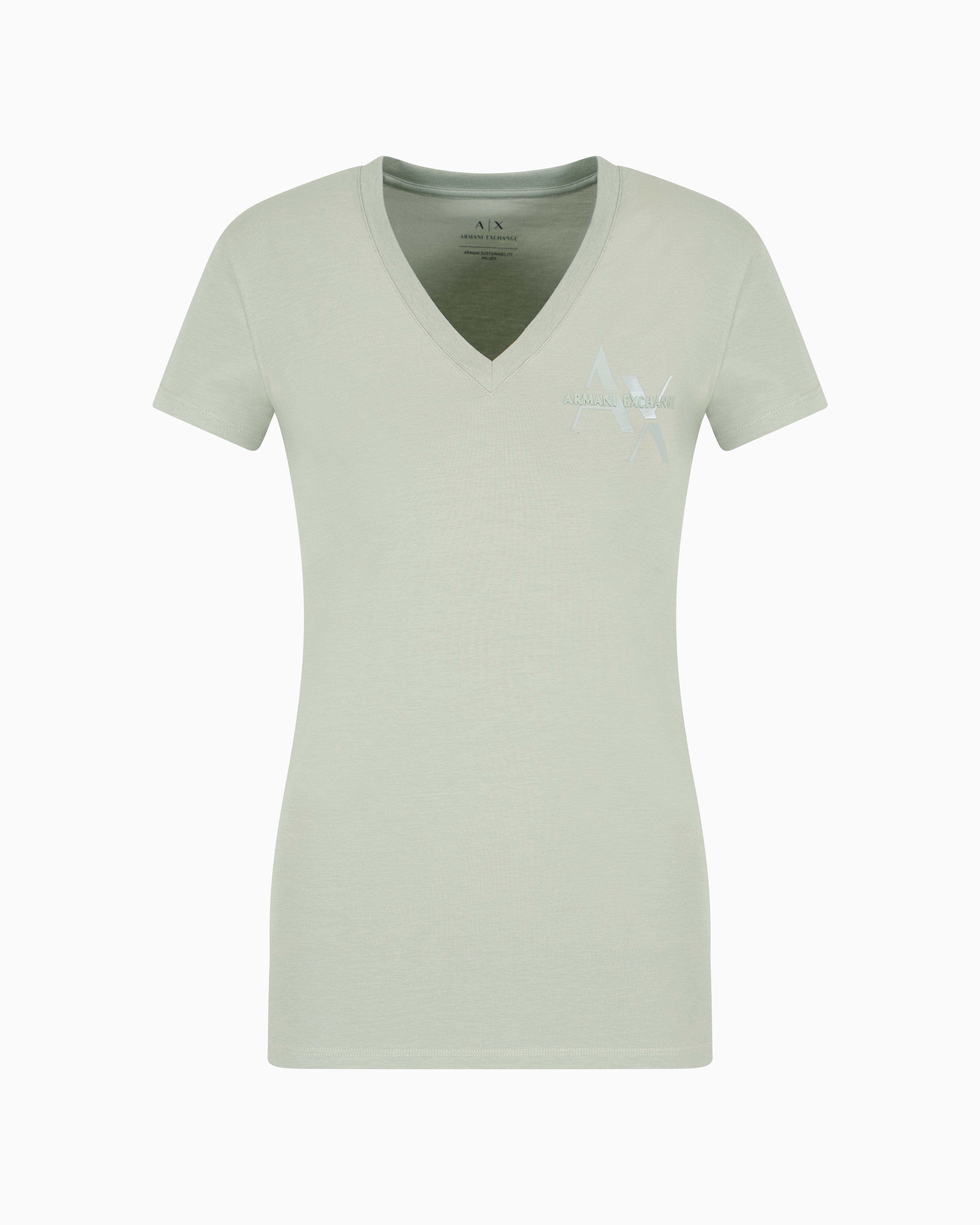 Armani Exchange Official Store Slim Fit T-shirts In Gray