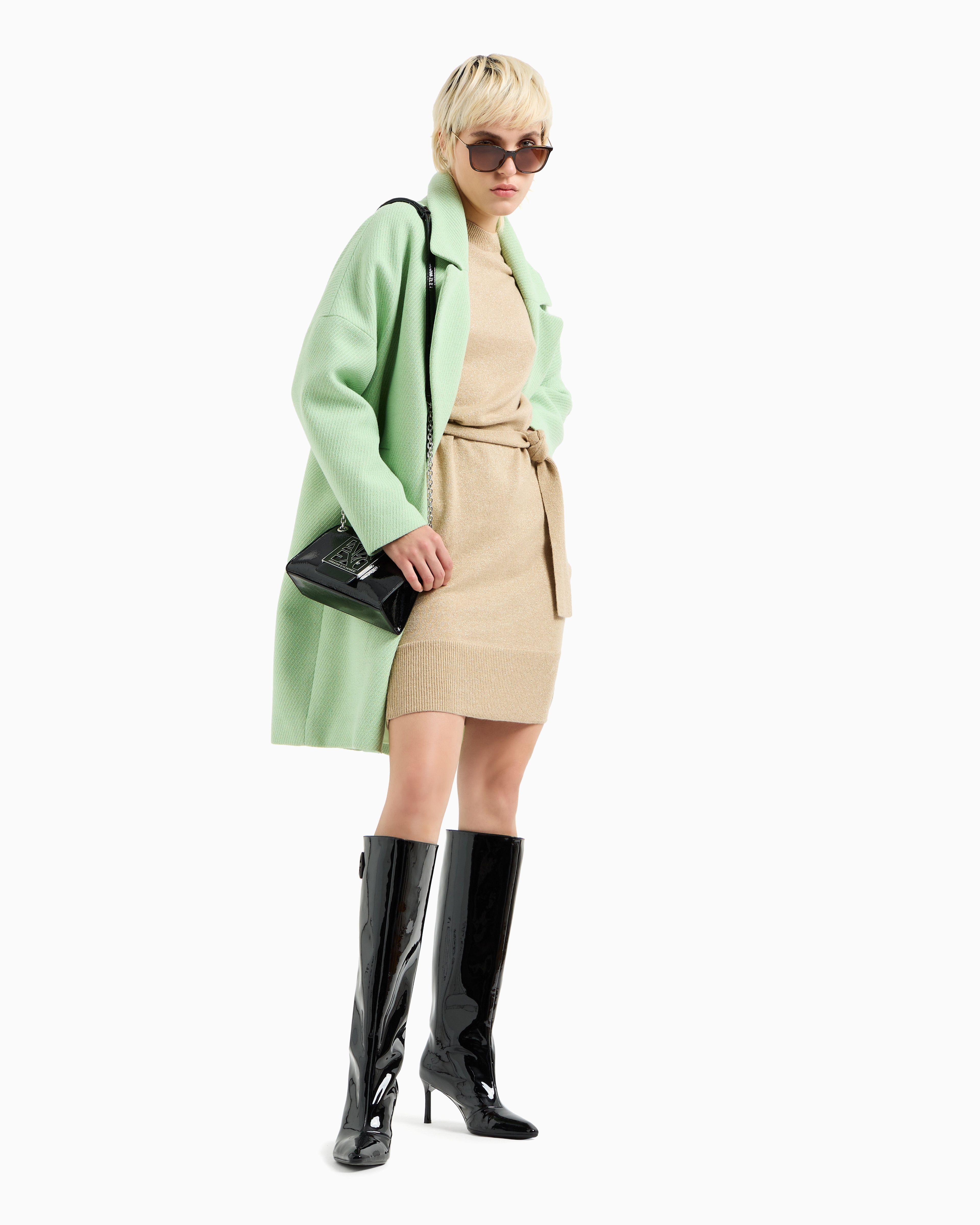 【新品未使用タグ付き】Clemence Knit Dress Set セール】Louise Knit Dress レーシーリブスウィッチングニット