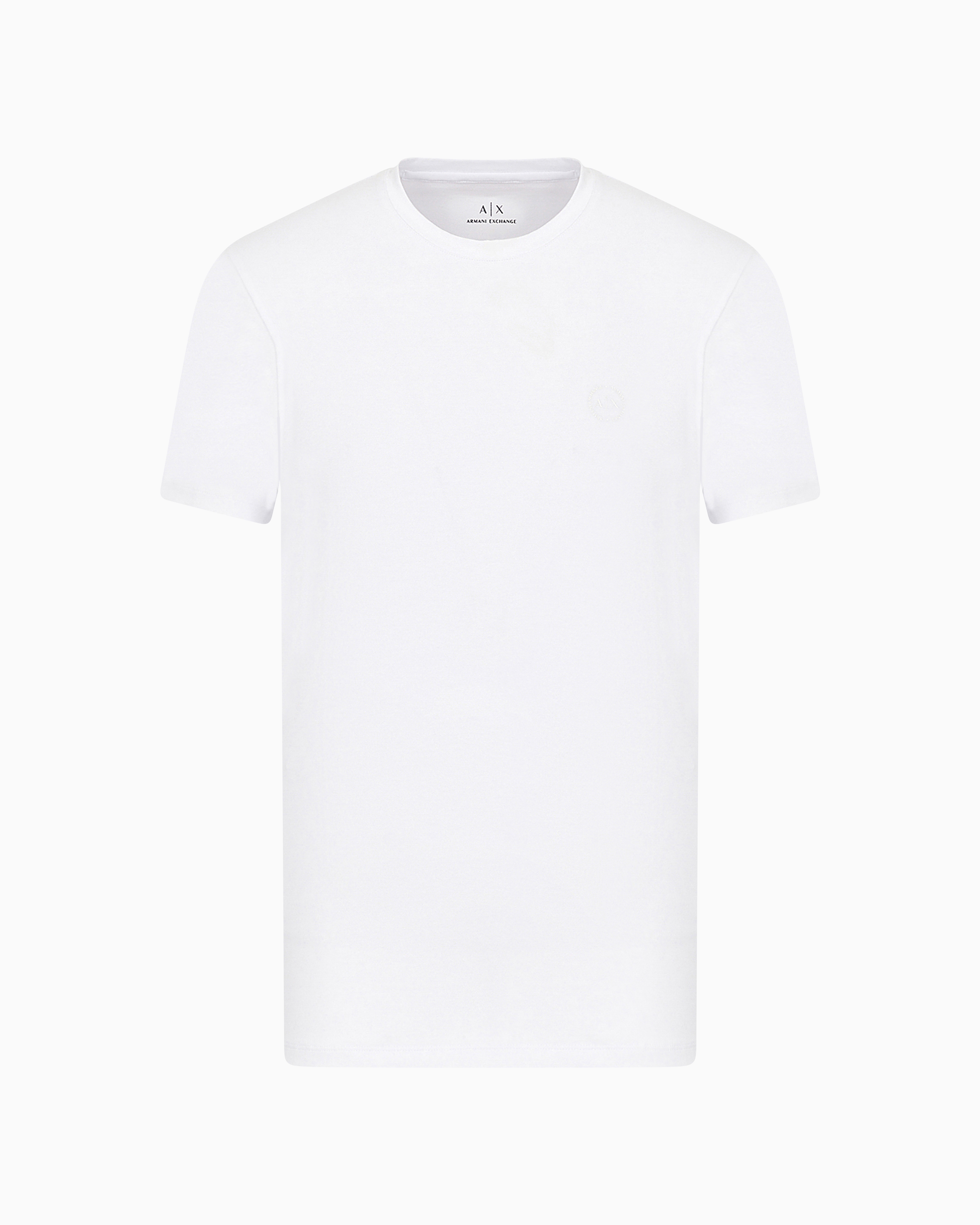 Armani Exchange Official Store T-shirt Coupe Classique En Jersey In White