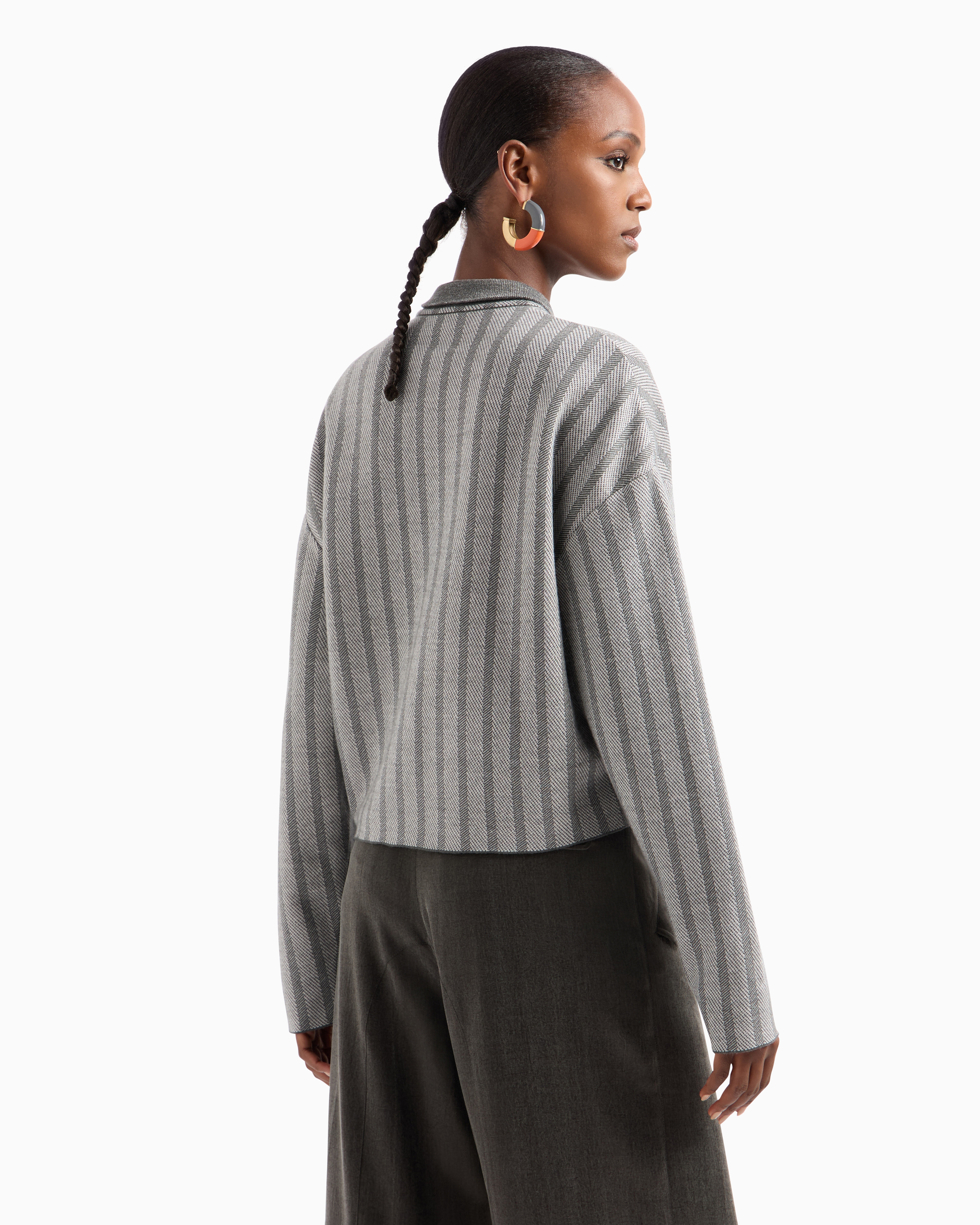 Giorgio Armani Jacquard Knit Short Jacket