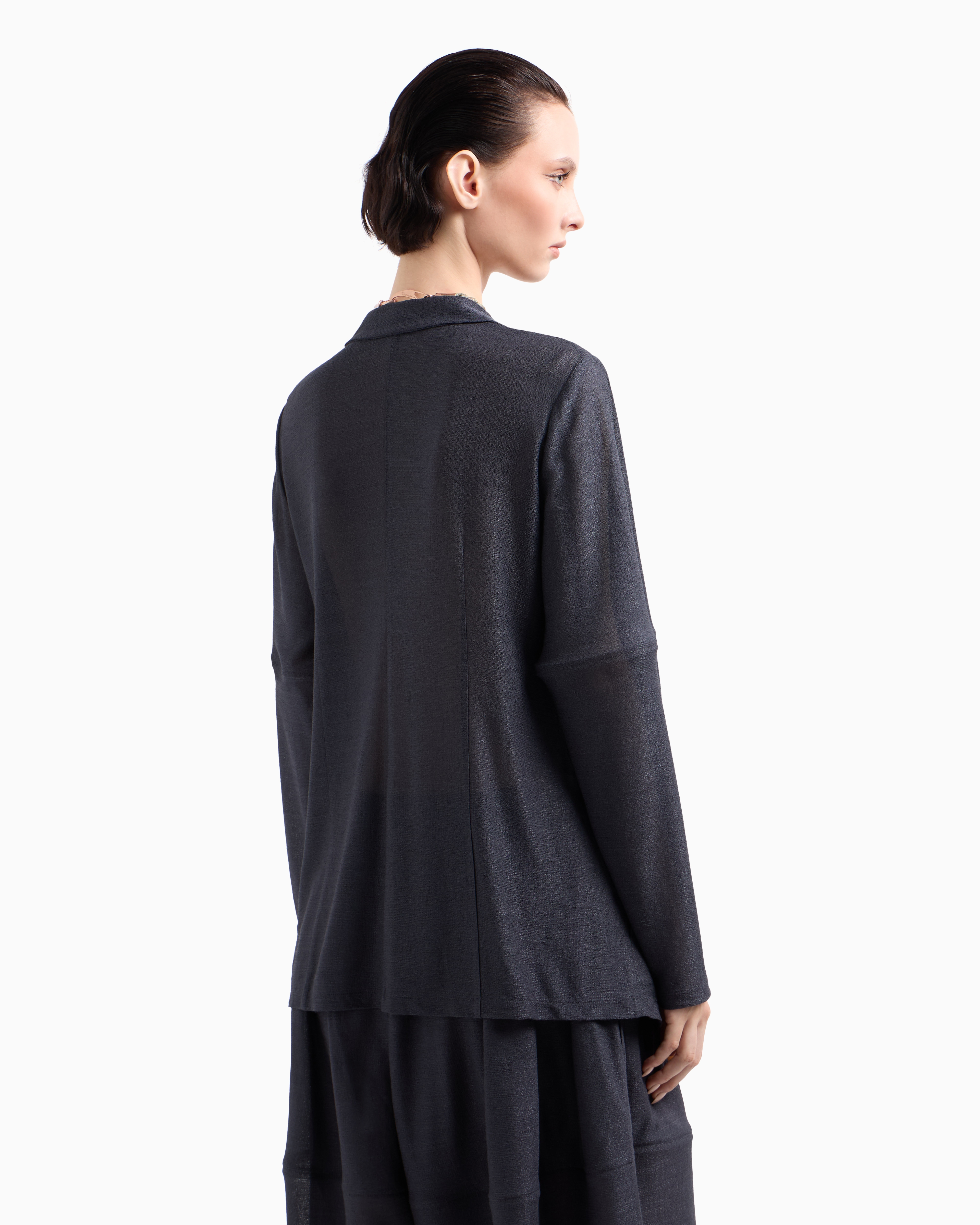 Giorgio Armani Single-breasted Jacket In Light Viscose Jersey