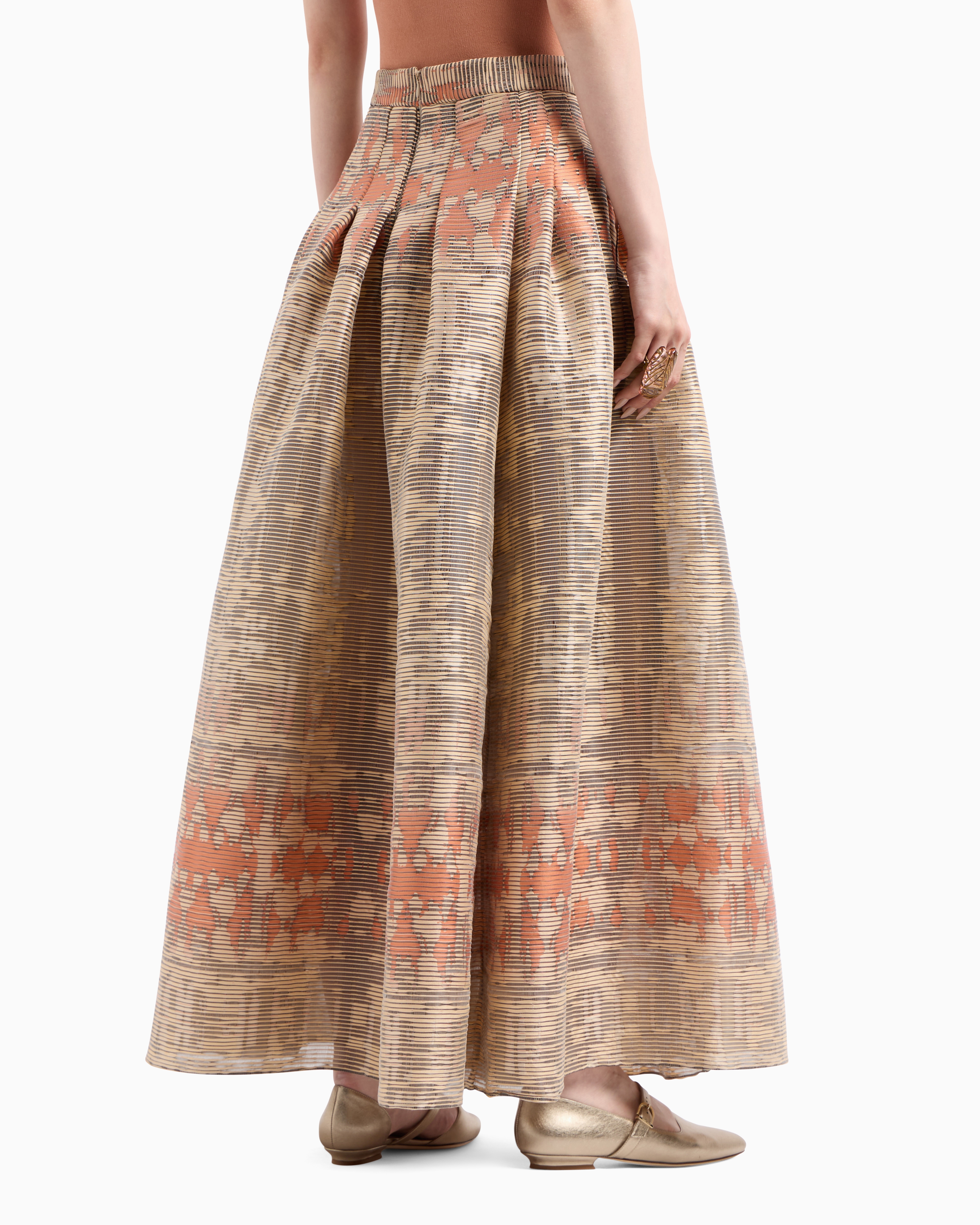 Giorgio Armani Abstract-pattern Maxi Skirt