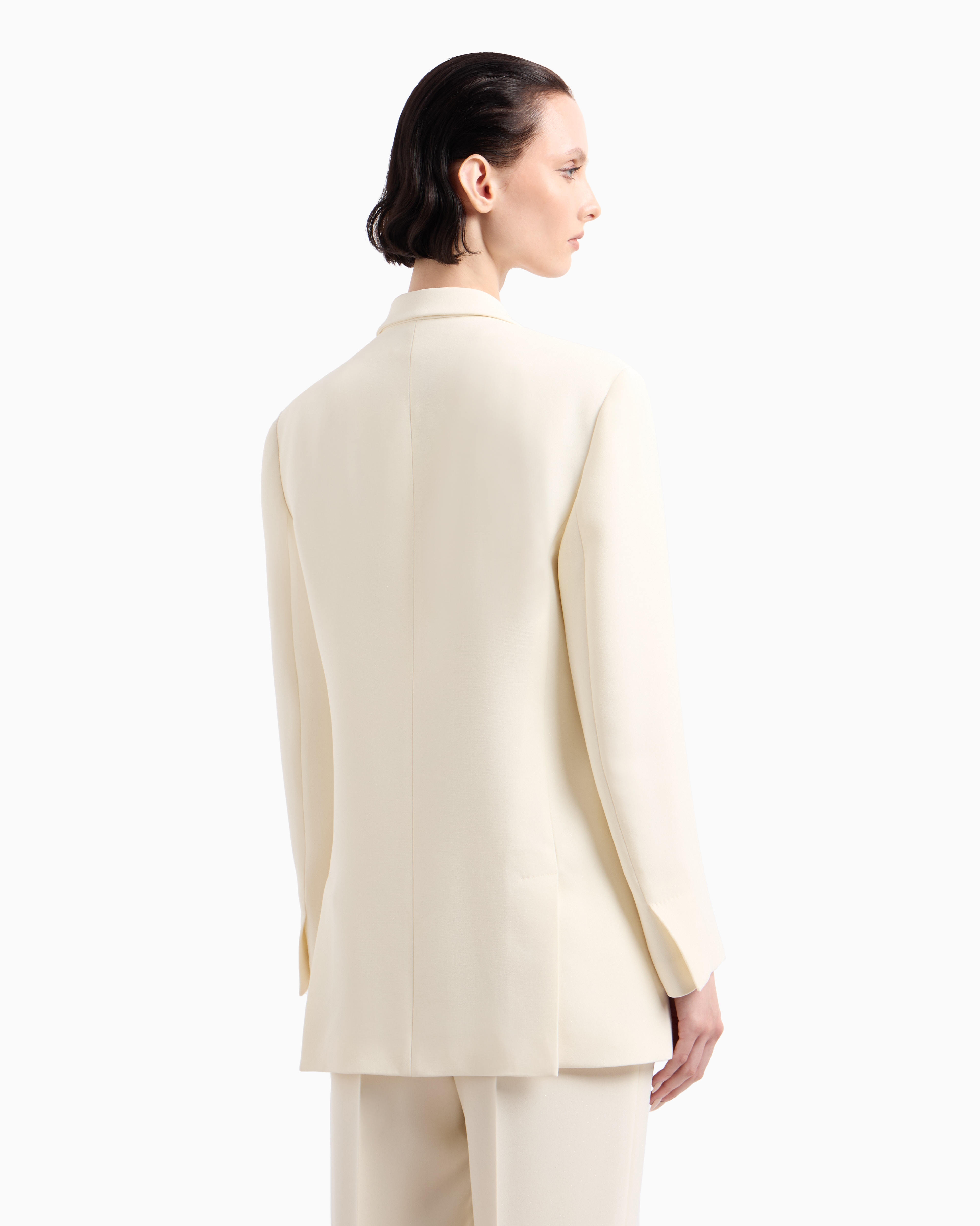 Glitter silk-cady single-breasted jacket | Giorgio Armani