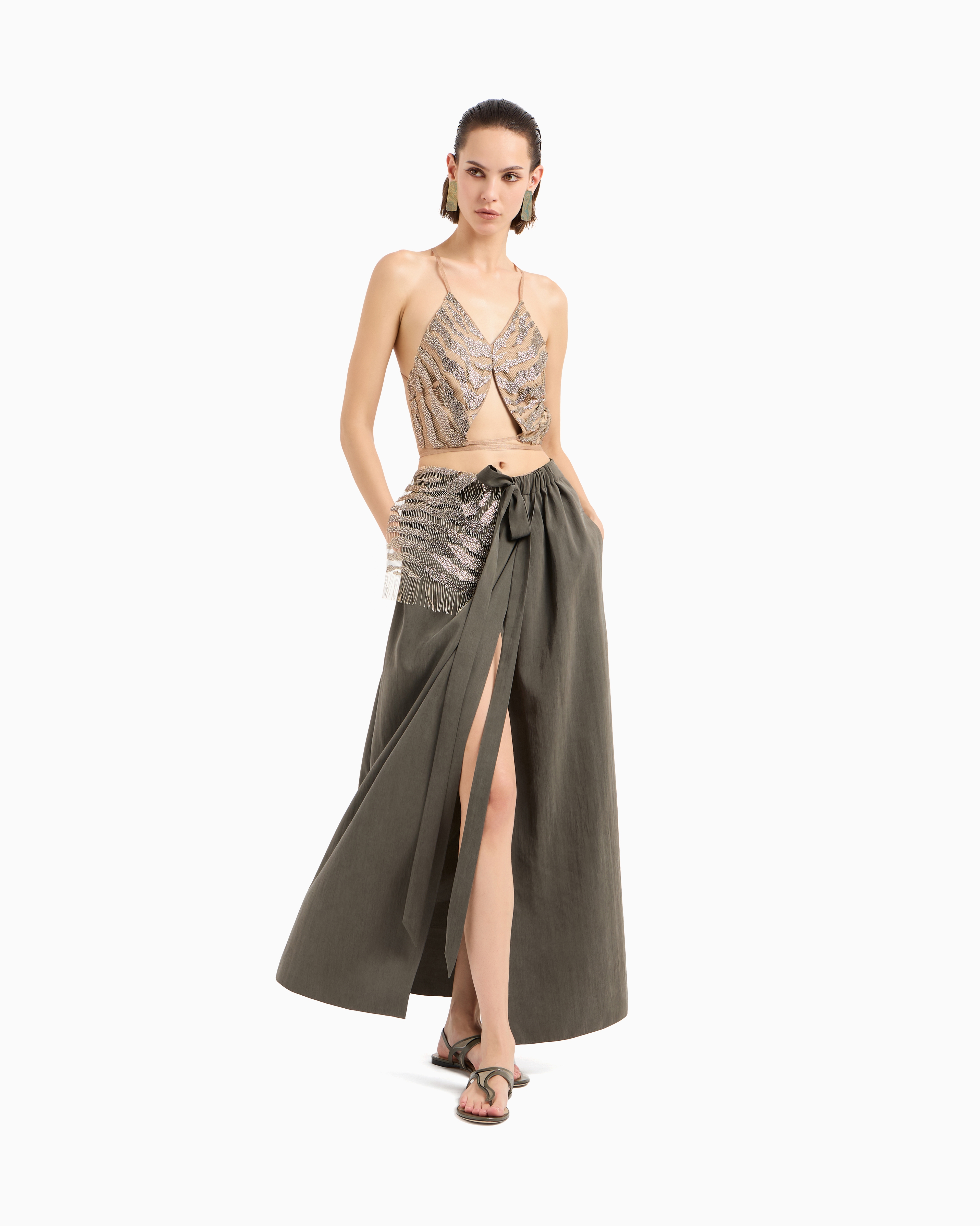 Giorgio Armani Long Skirts In Green