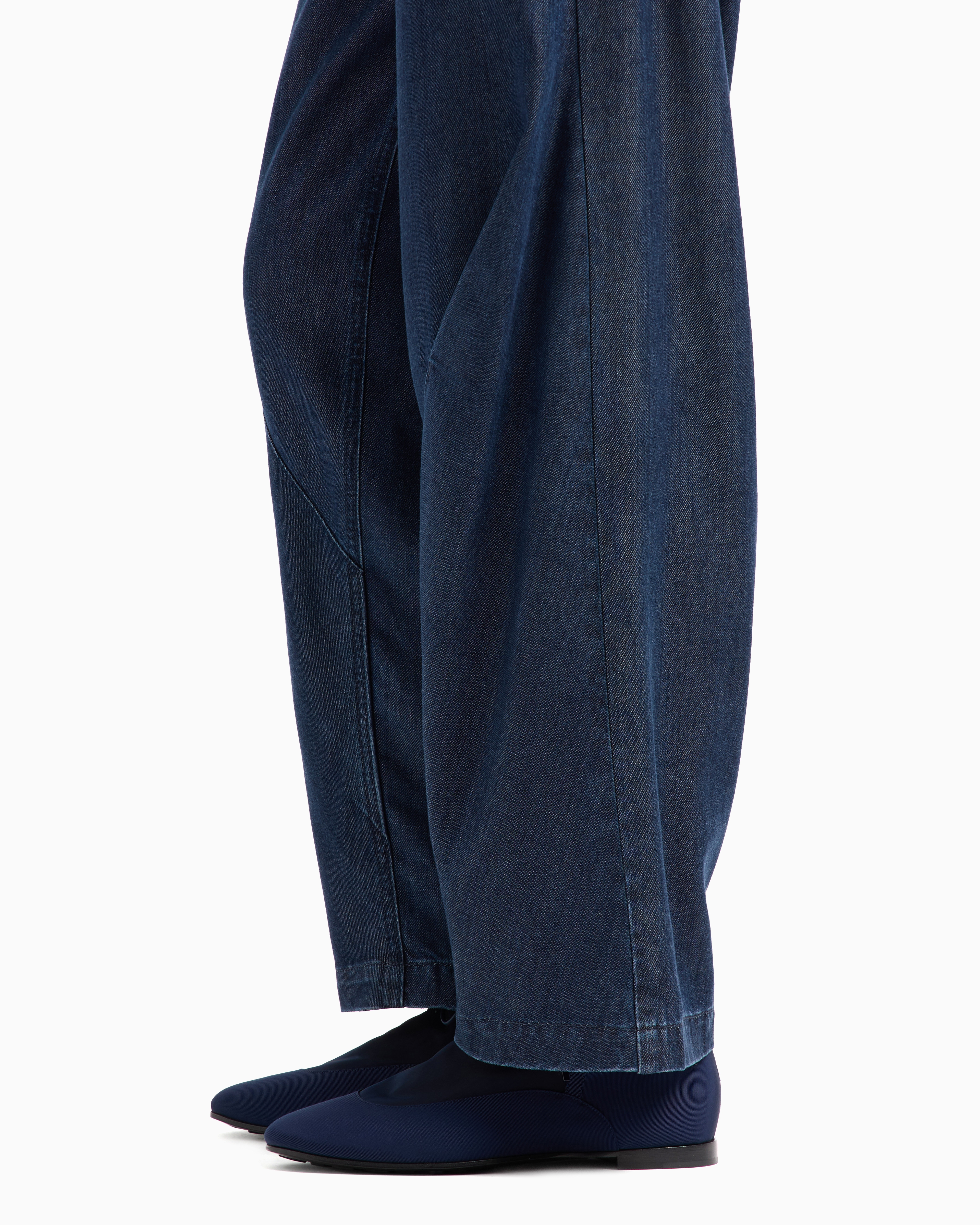 Giorgio Armani Denim Collection Straight Trousers In Lyocell