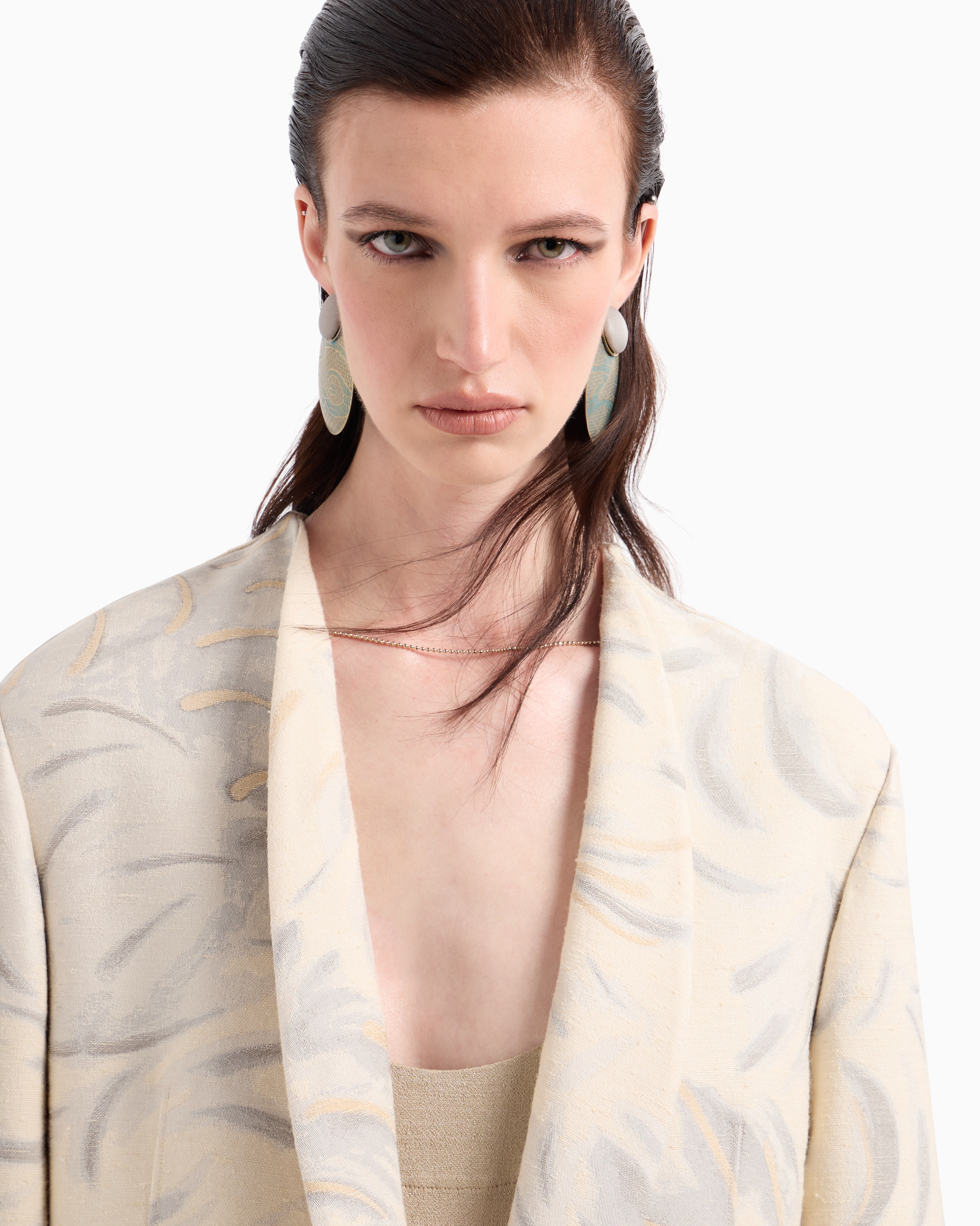 Giorgio Armani Fil Coupé Tussah Silk Overcoat