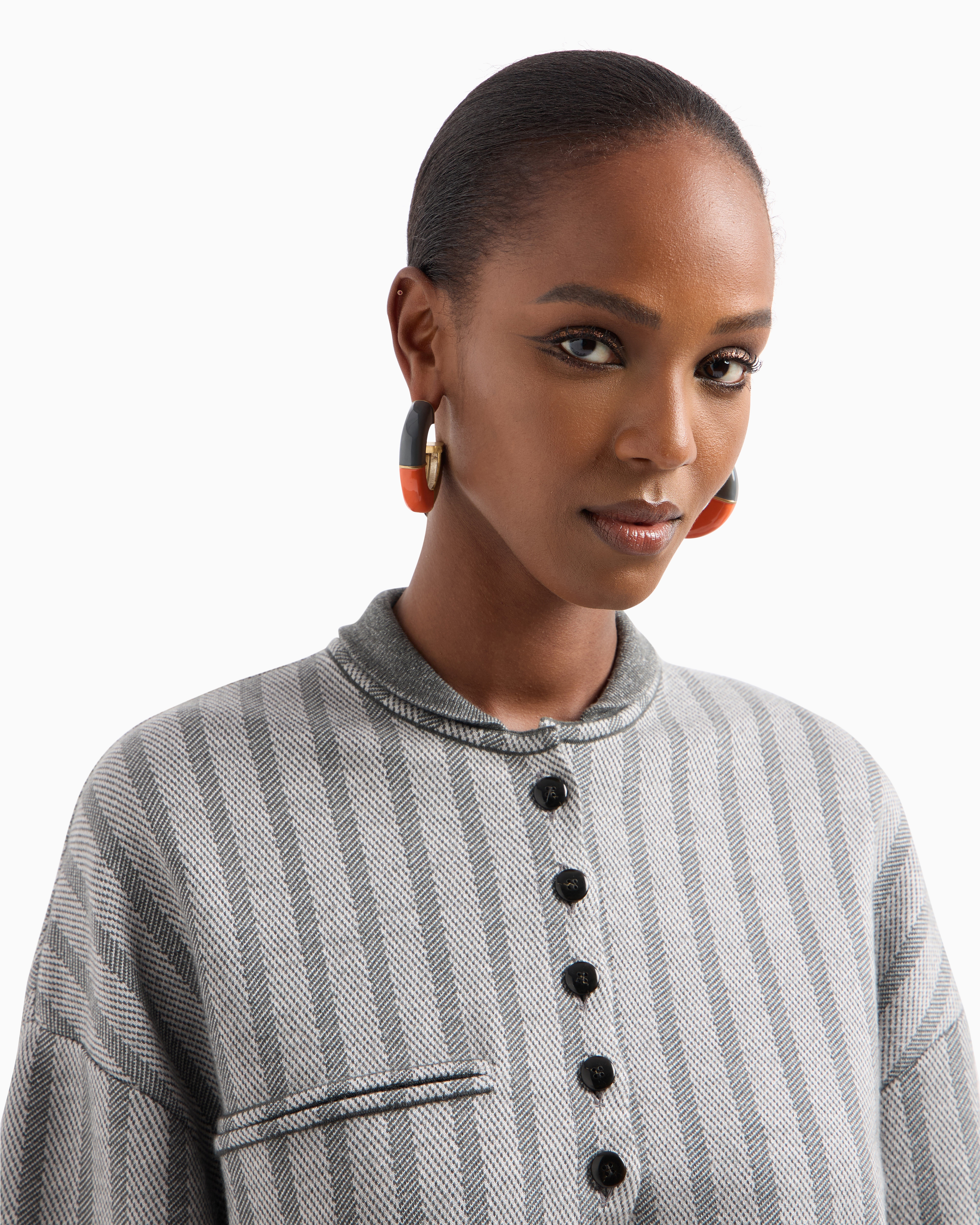 Giorgio Armani Jacquard Knit Short Jacket