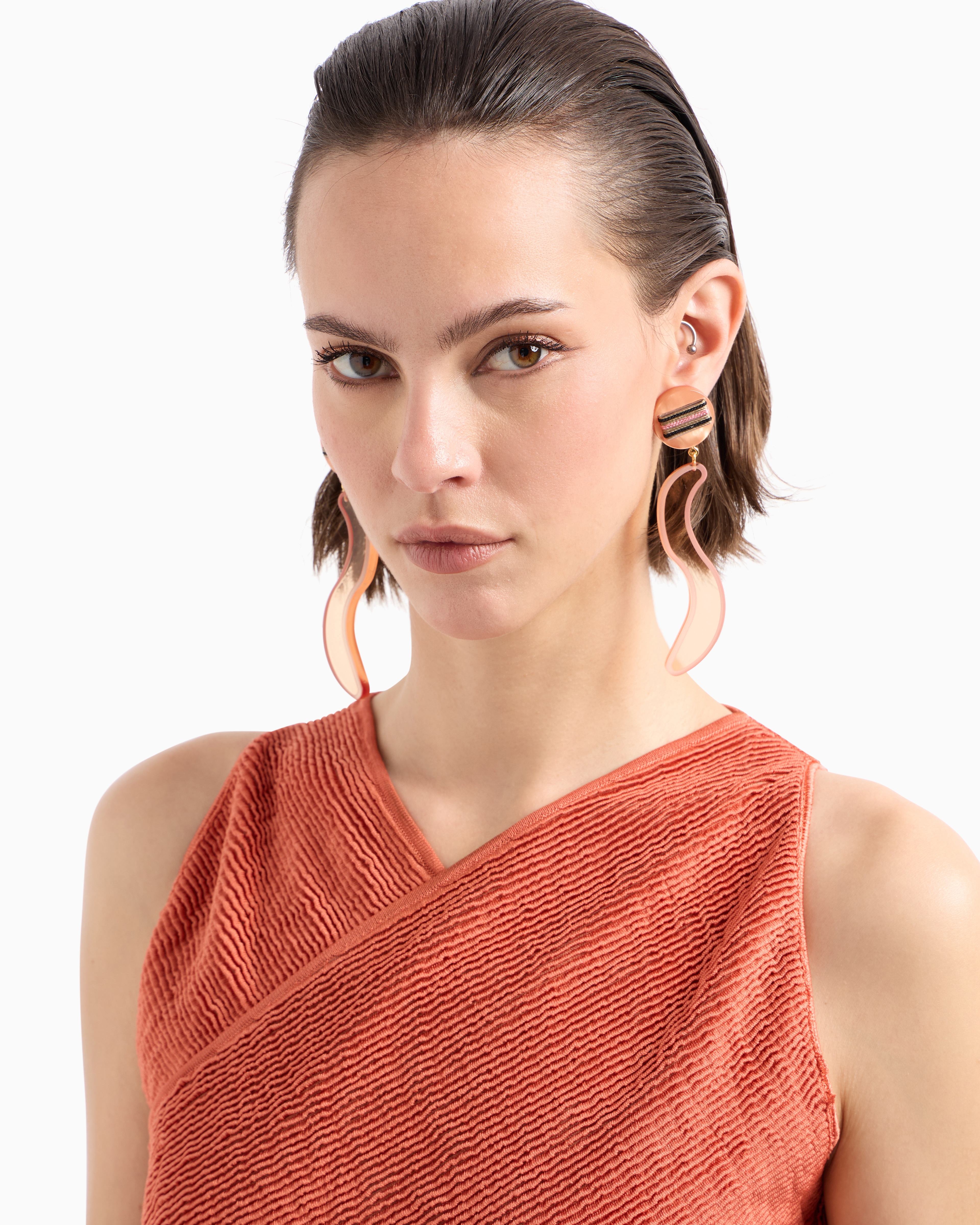 Giorgio Armani Stretch Silk And Viscose Blend Bustier Top