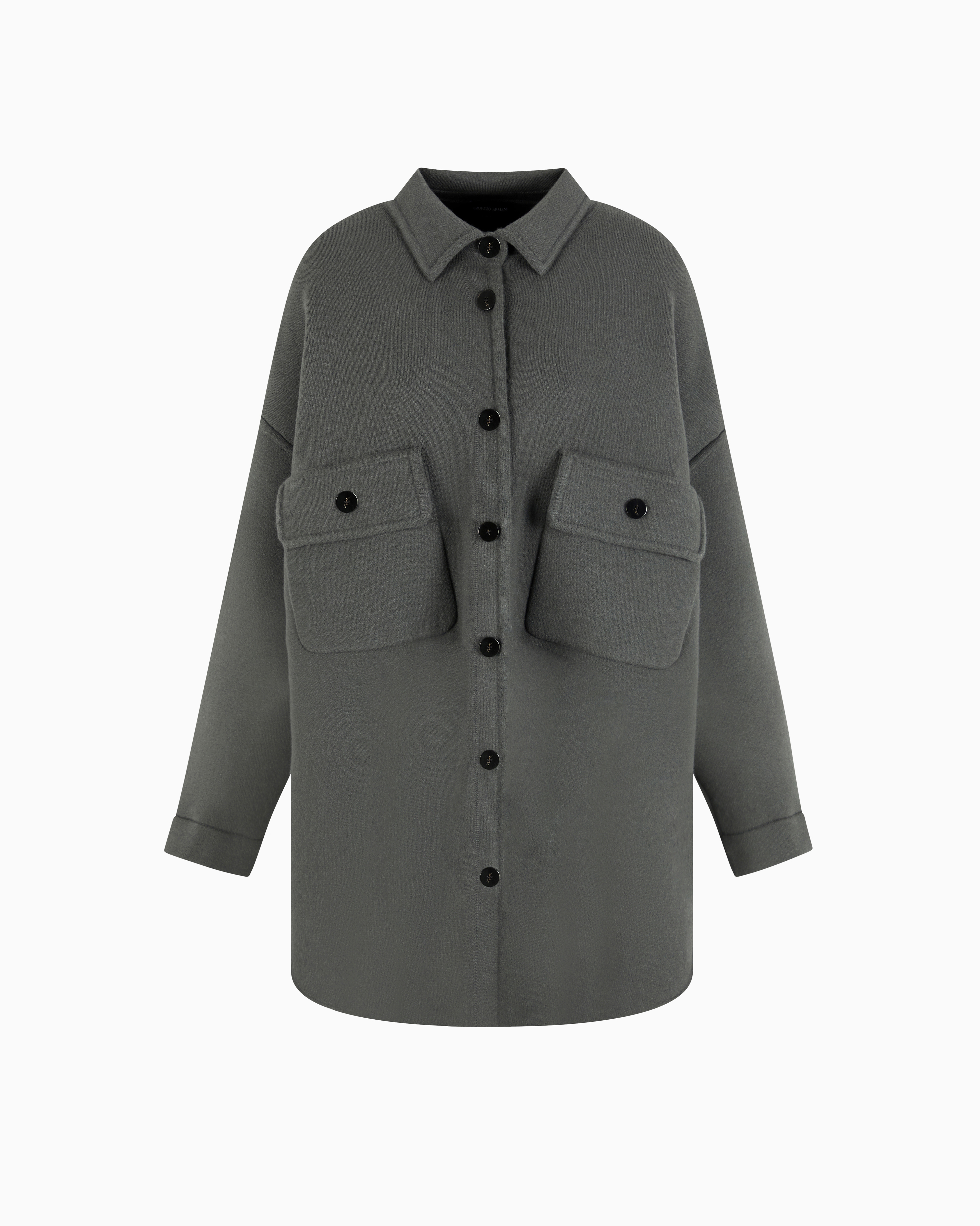 Cashmere and virgin wool shirt jacket | Giorgio Armani