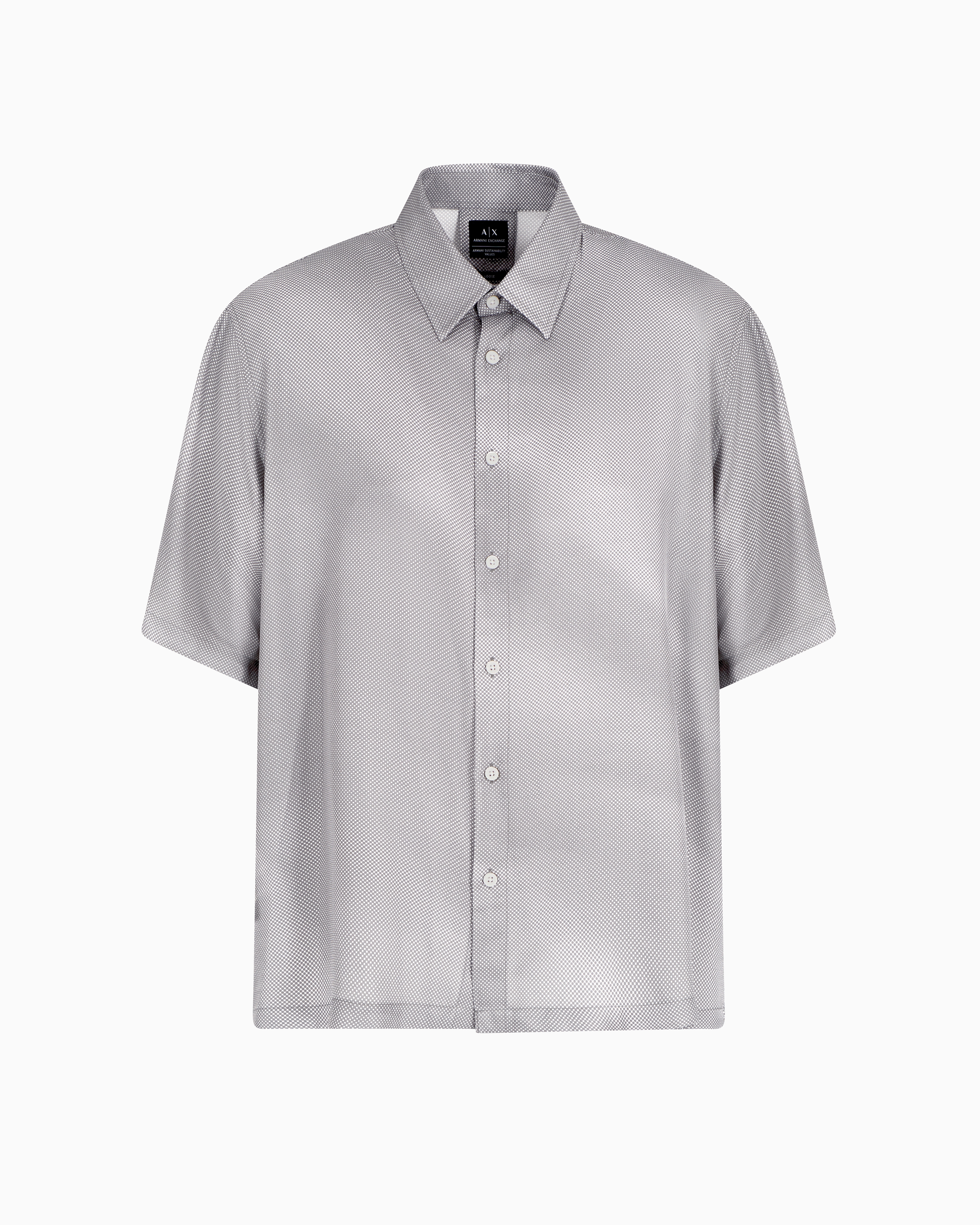 Armani Exchange Casual Shirts In Grey