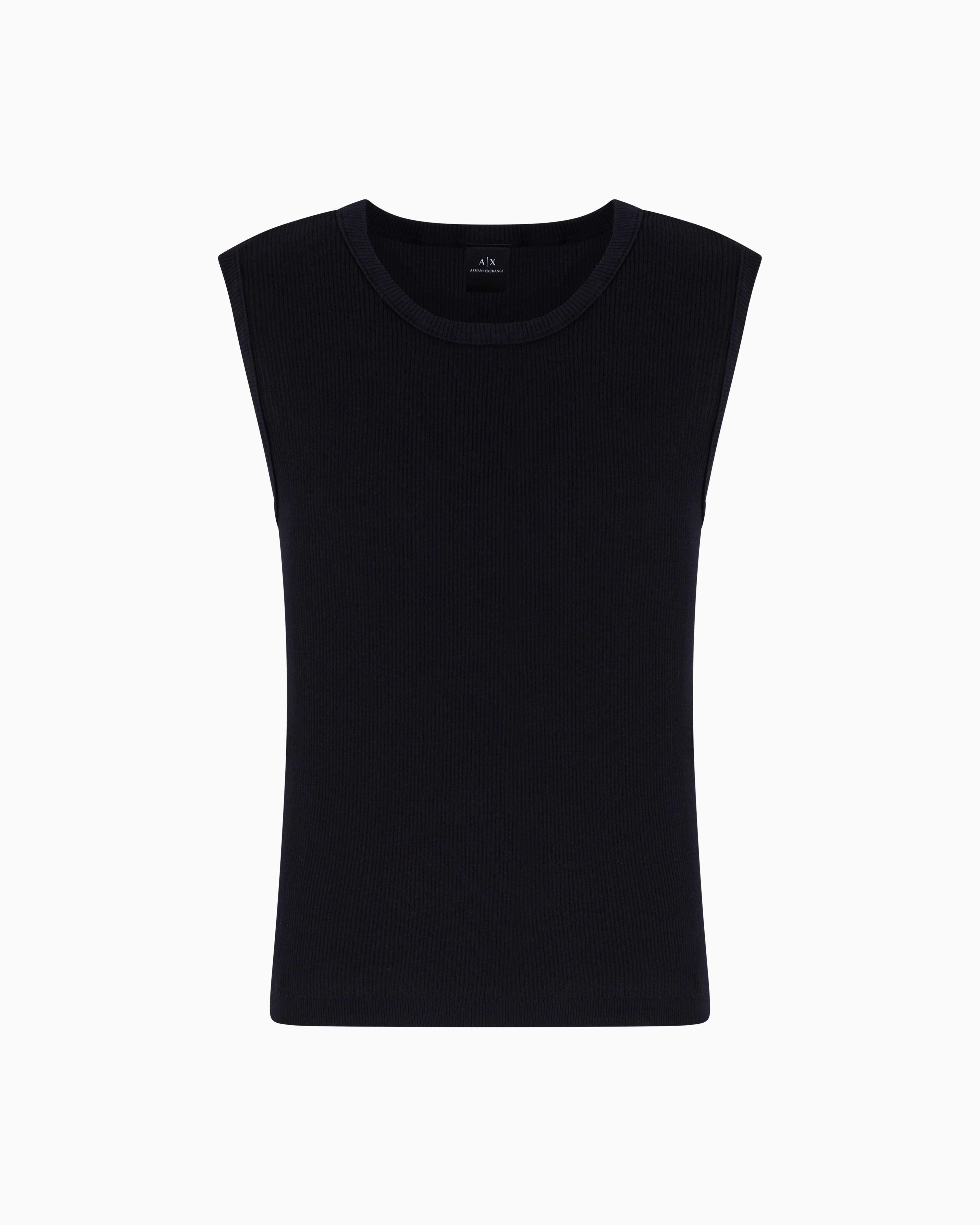 Armani Exchange Knitted Tops In Black
