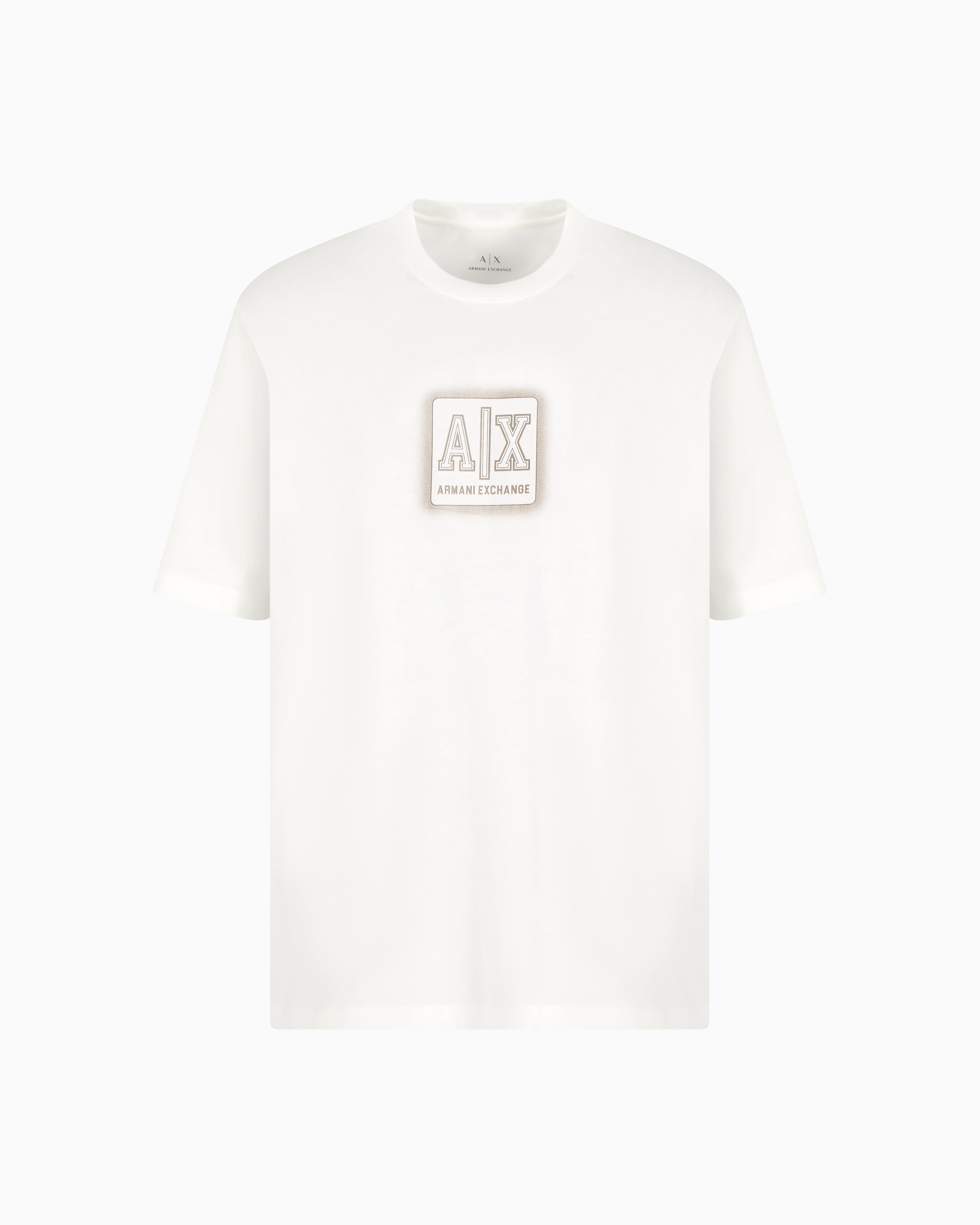 Armani Exchange T Shirts And Polos Beige In White