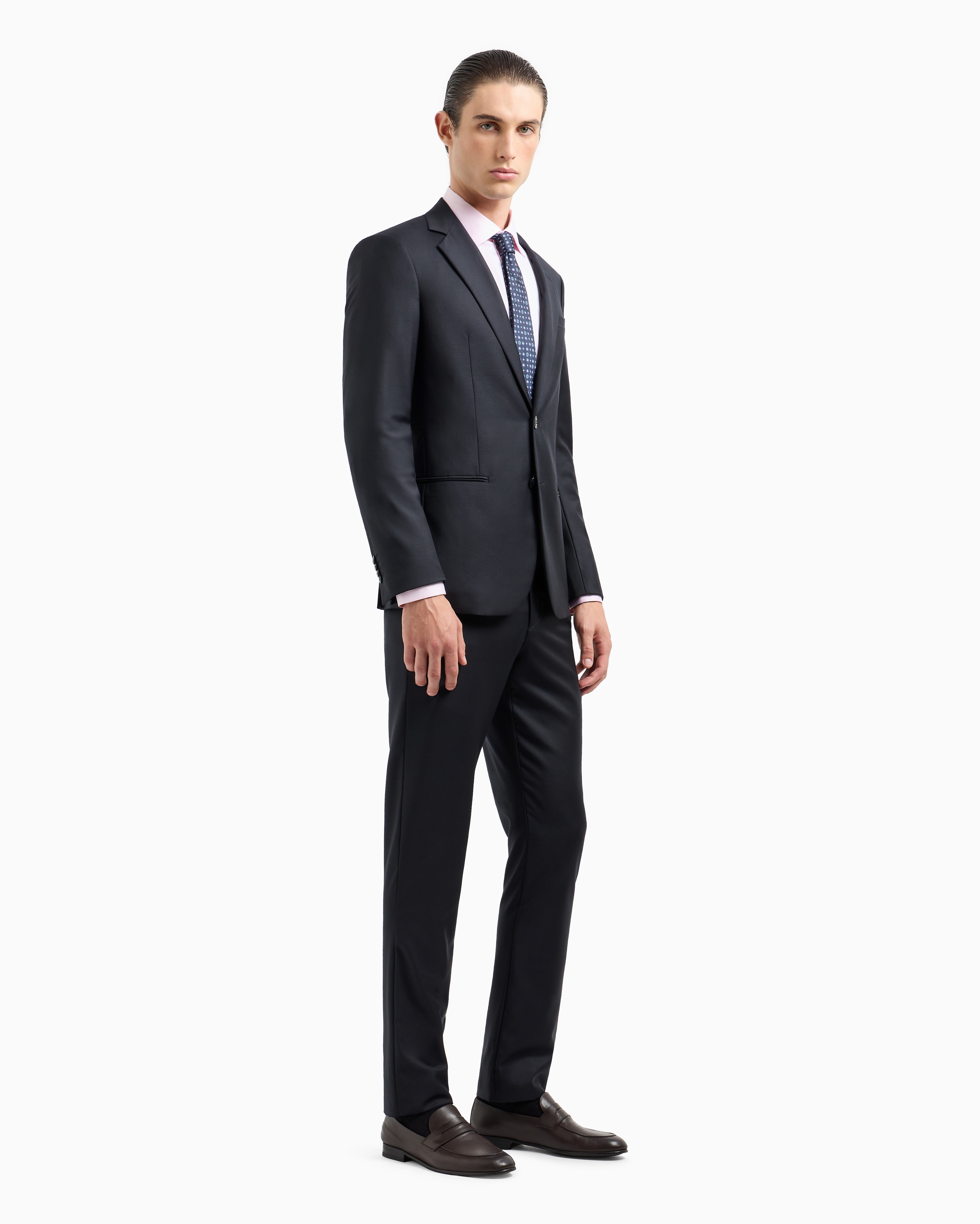 Giorgio Armani Official Store Cotton Twill Shirt In Pink