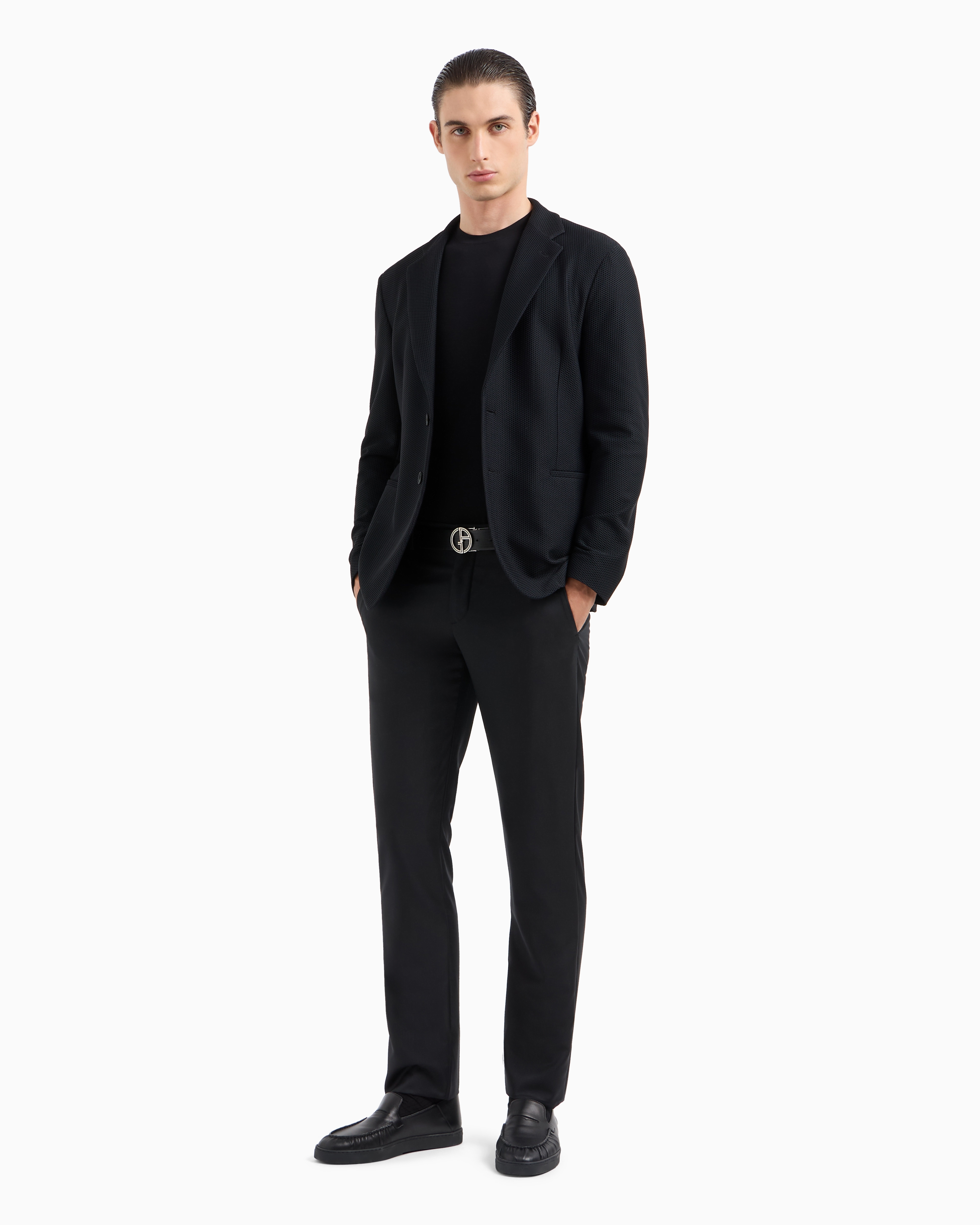 GIORGIO ARMANI ICON CREW-NECK T-SHIRT IN STRETCH VISCOSE JERSEY