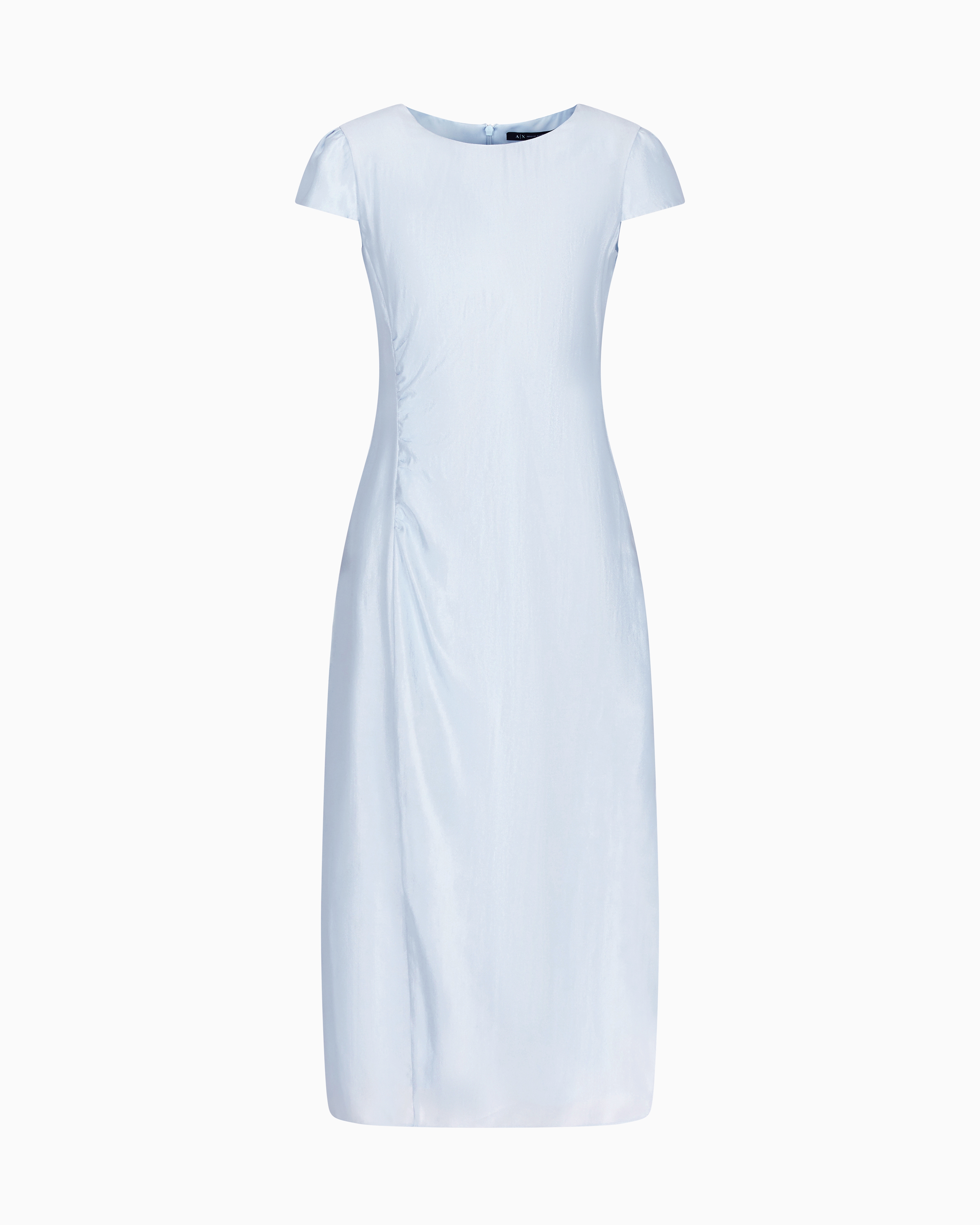 Armani Exchange Midi Dresses In Light Blue