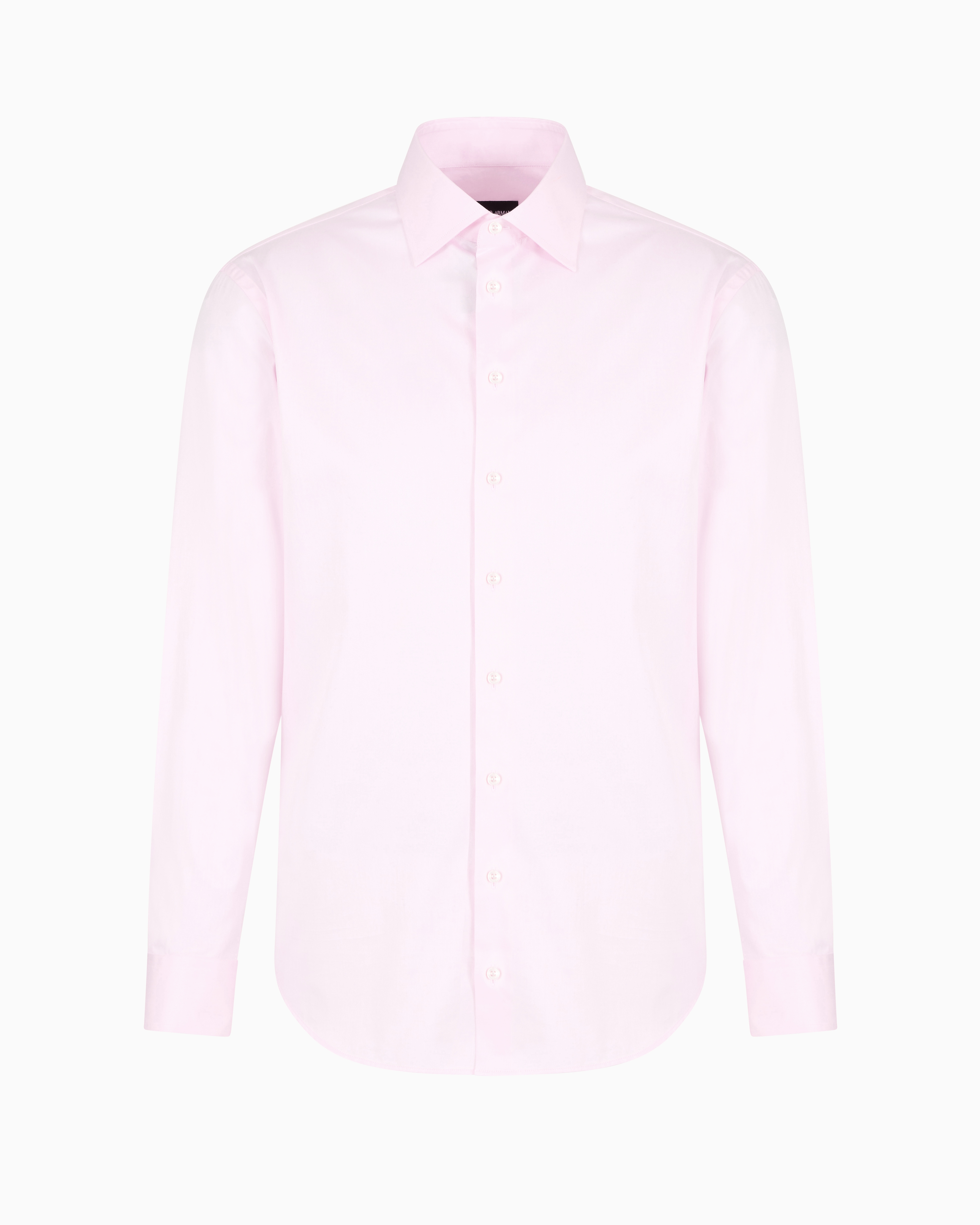 Giorgio Armani Official Store Cotton Twill Shirt In Pink
