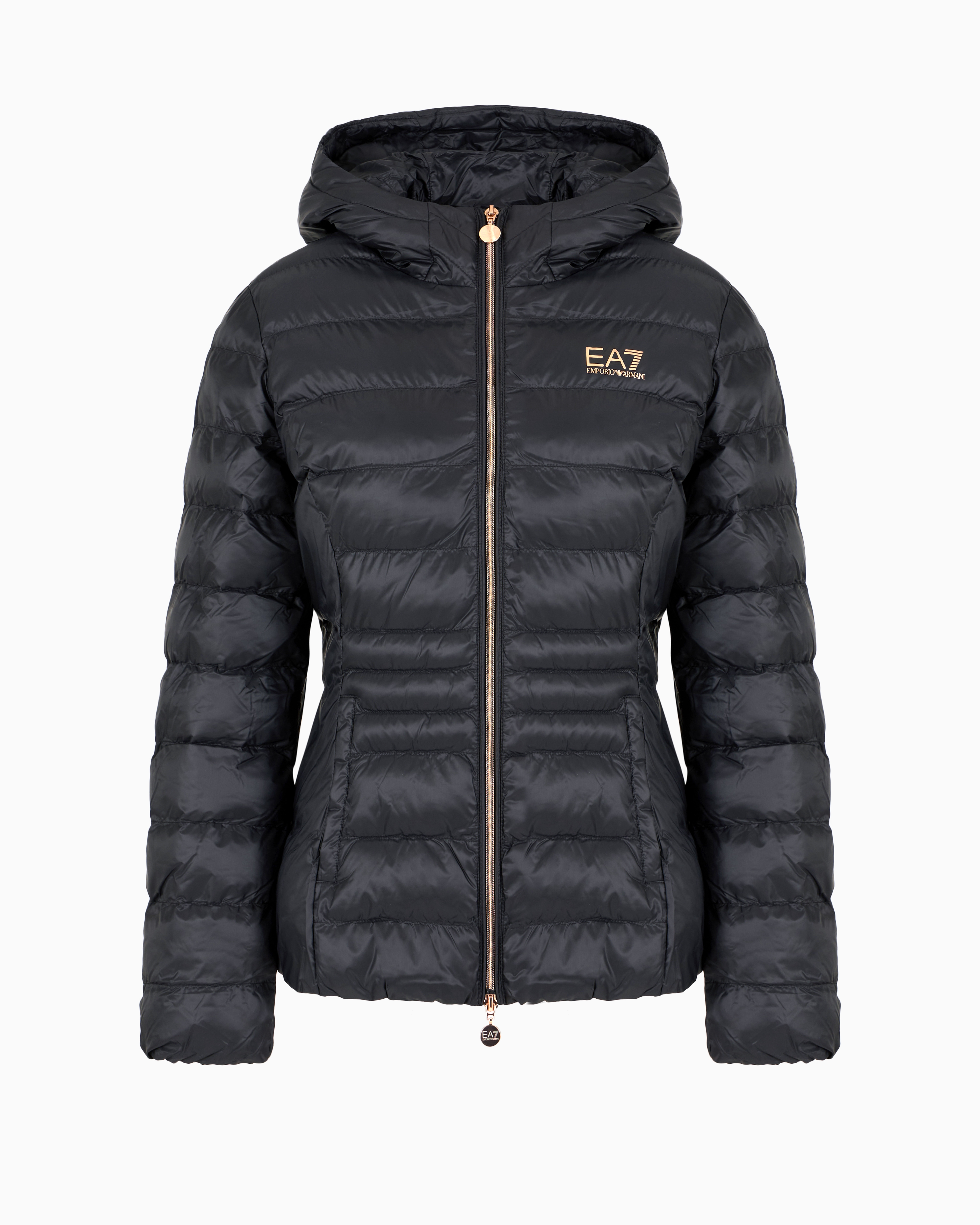 Shop Ea7 Core Lady Nylon Padded Jacket In Black