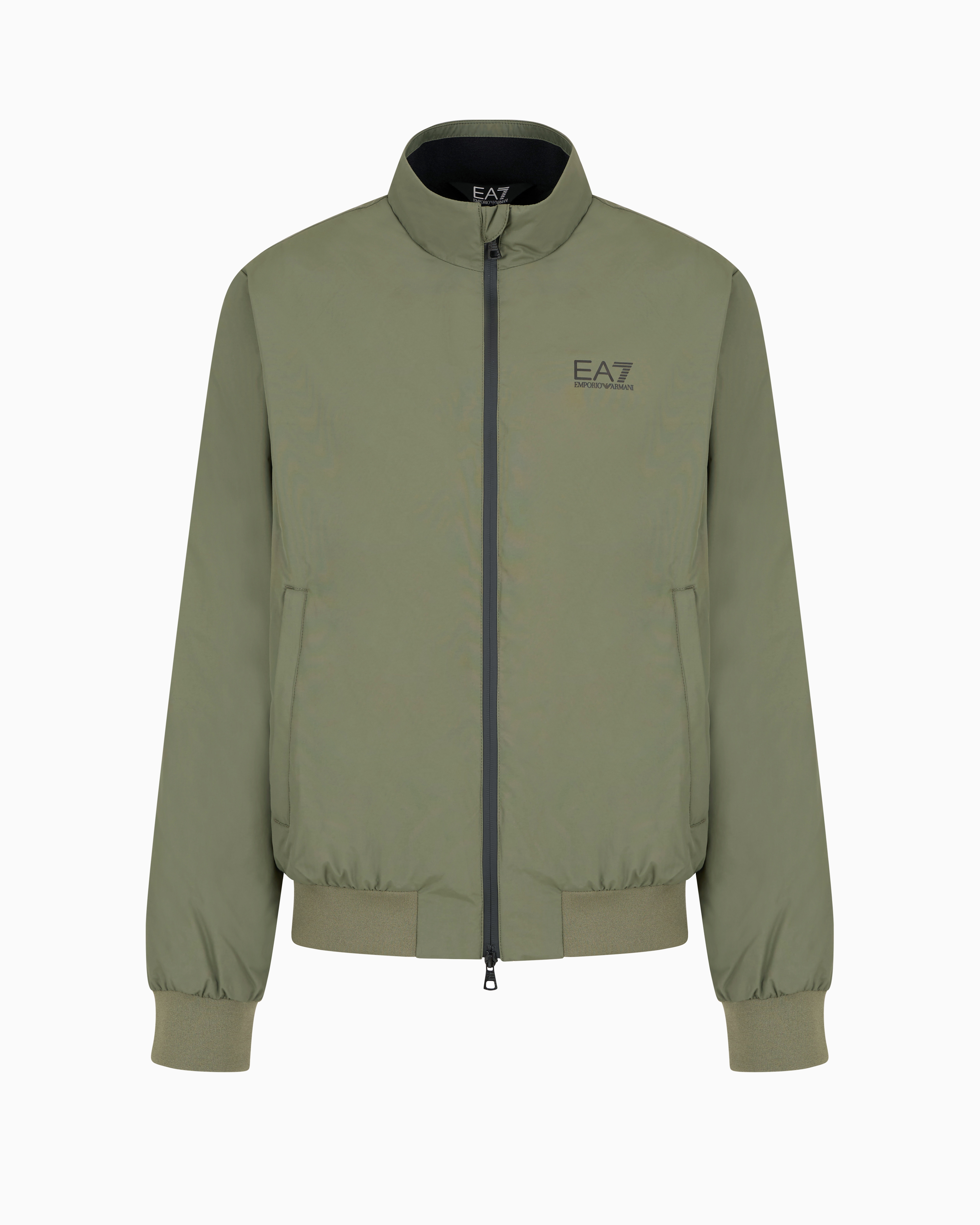 Ea7 Official Store Core Identity Bomber In Technical Fabric In Green