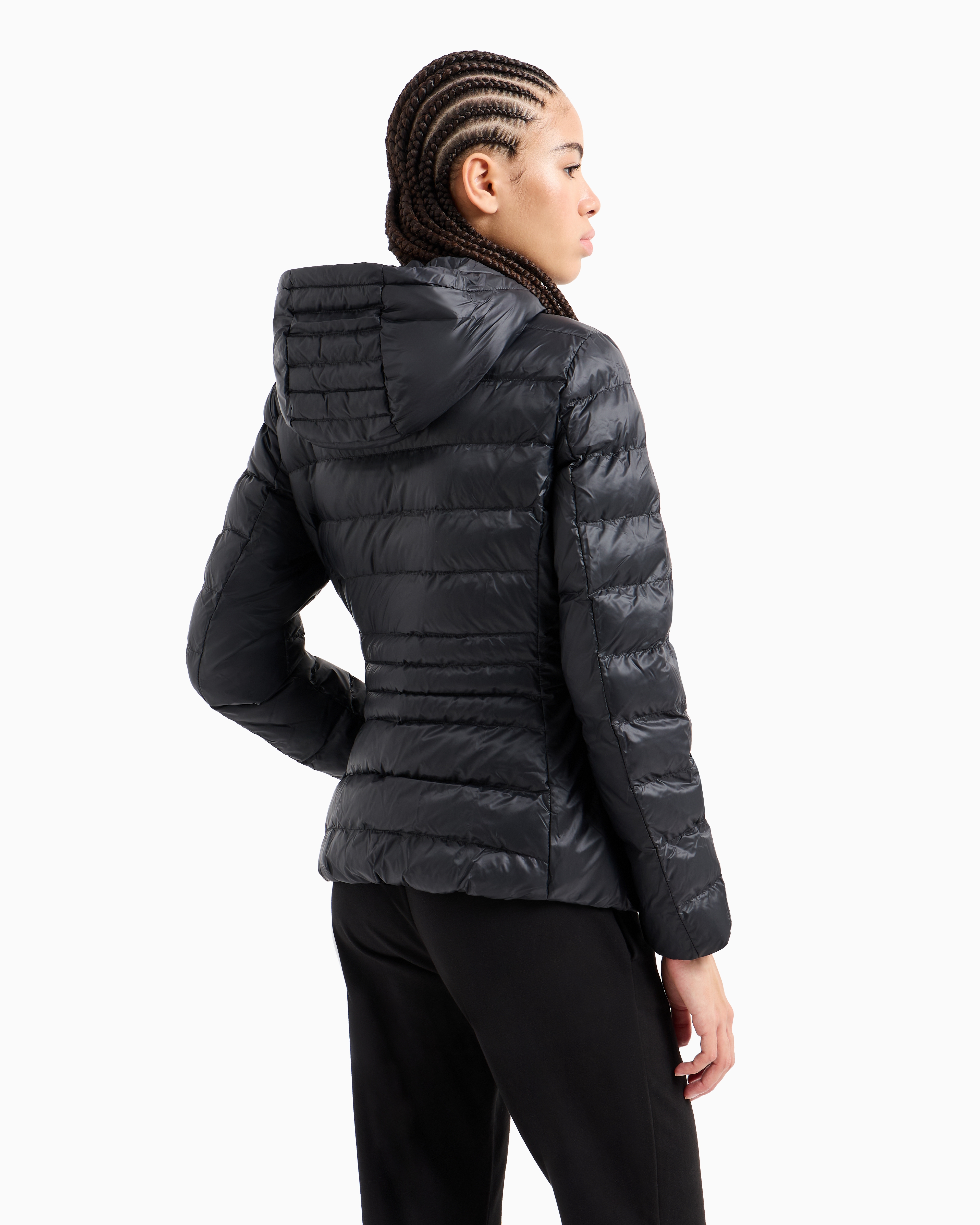 Shop Ea7 Core Lady Nylon Padded Jacket In Black