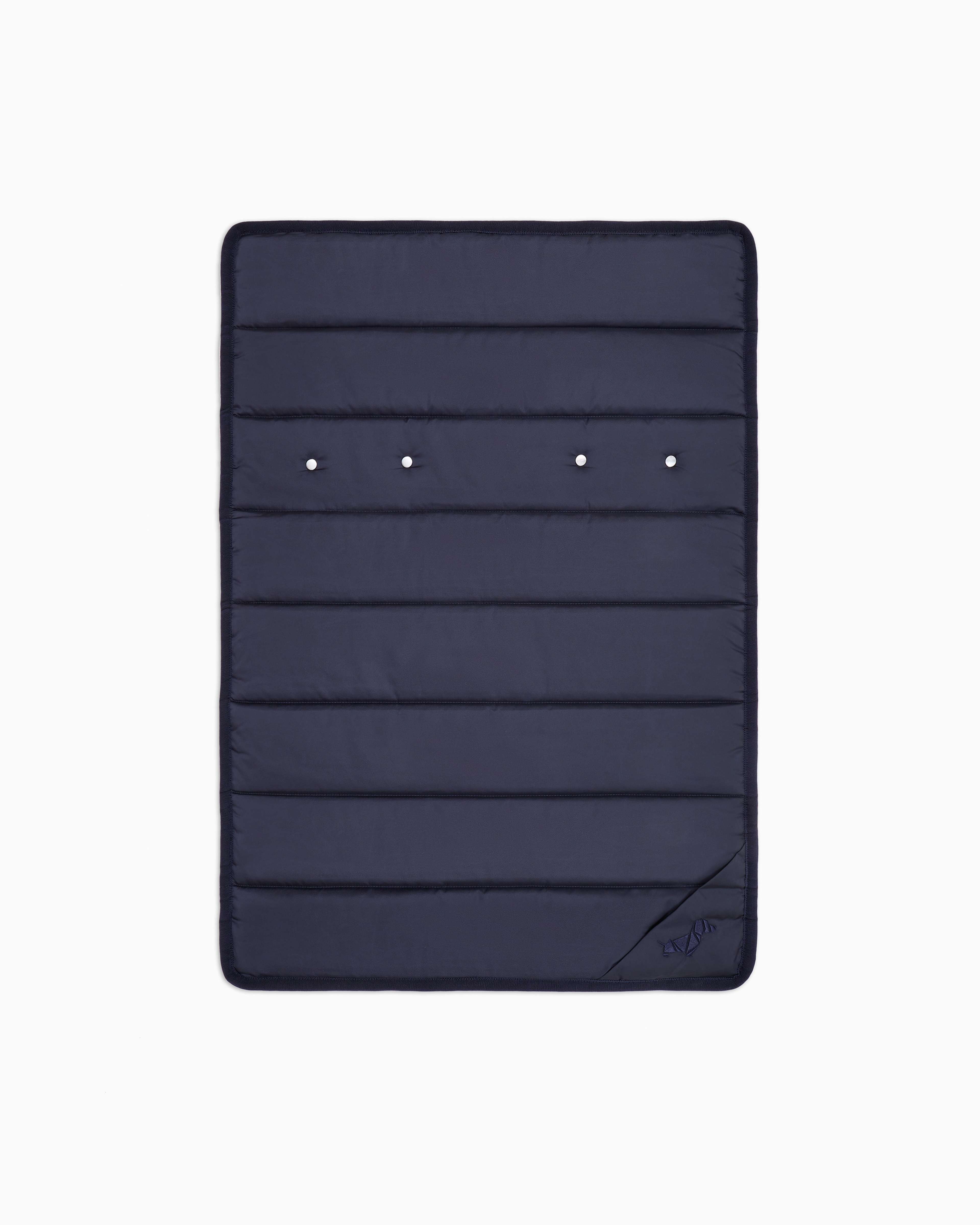 Giorgio Armani Poldo X Travel Mat In Monogram Jacquard Velvet In Blue