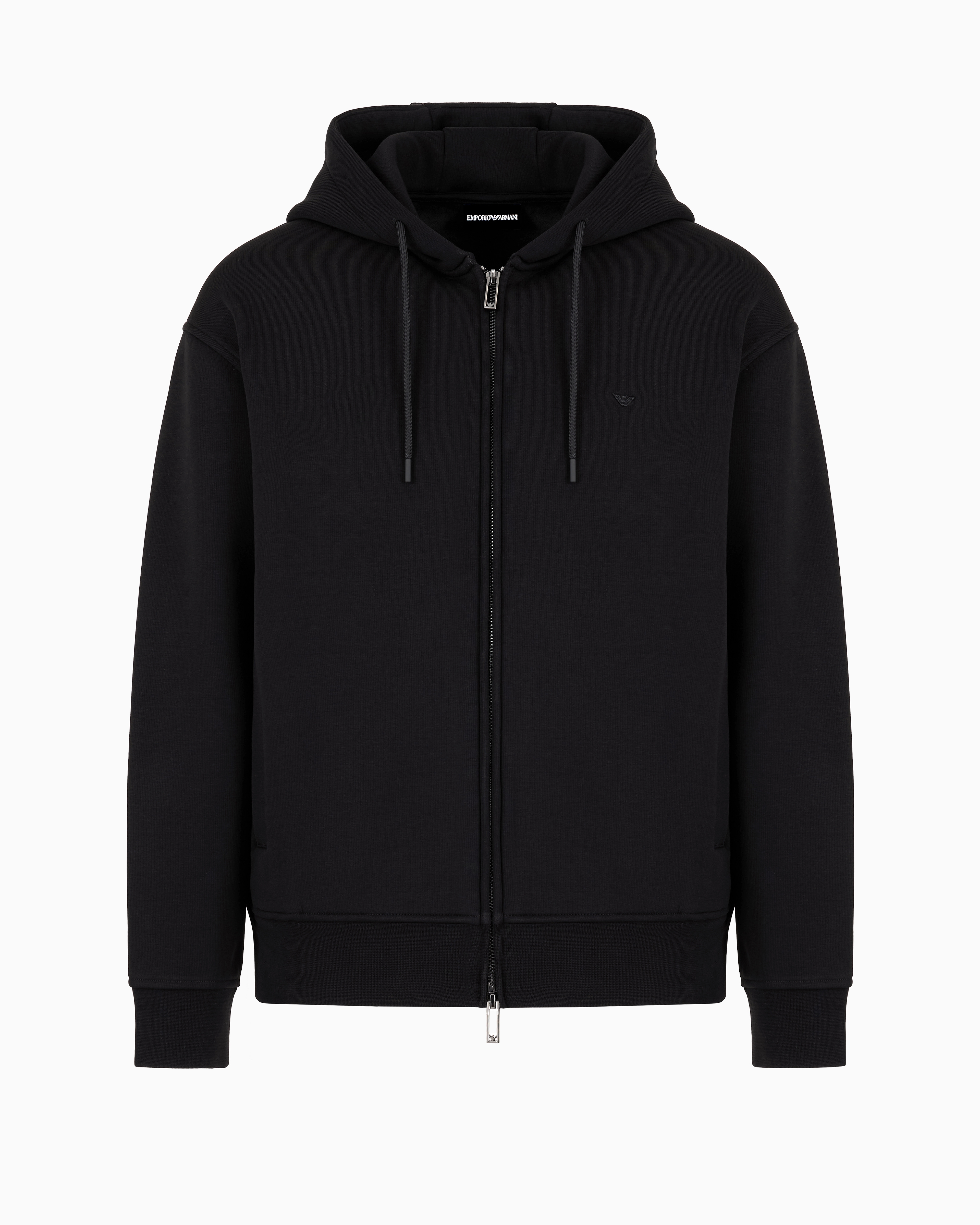 Emporio Armani Official Store Zip-up Sweatshirts In Black