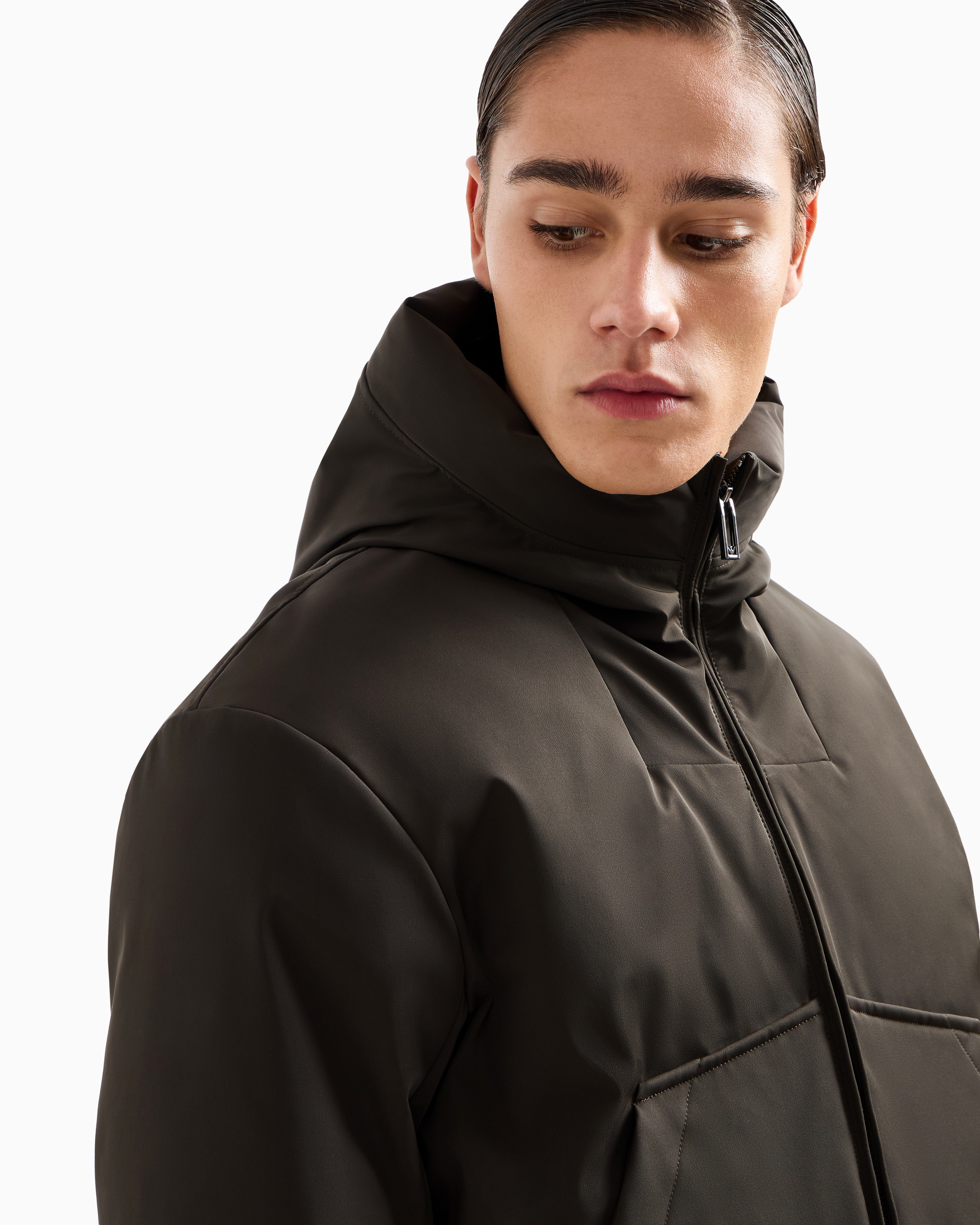 Emporio Armani WATER REPELLENT ノーカラージャケット EMPORIO ARMANI ノーカラージャケット - メルカリ