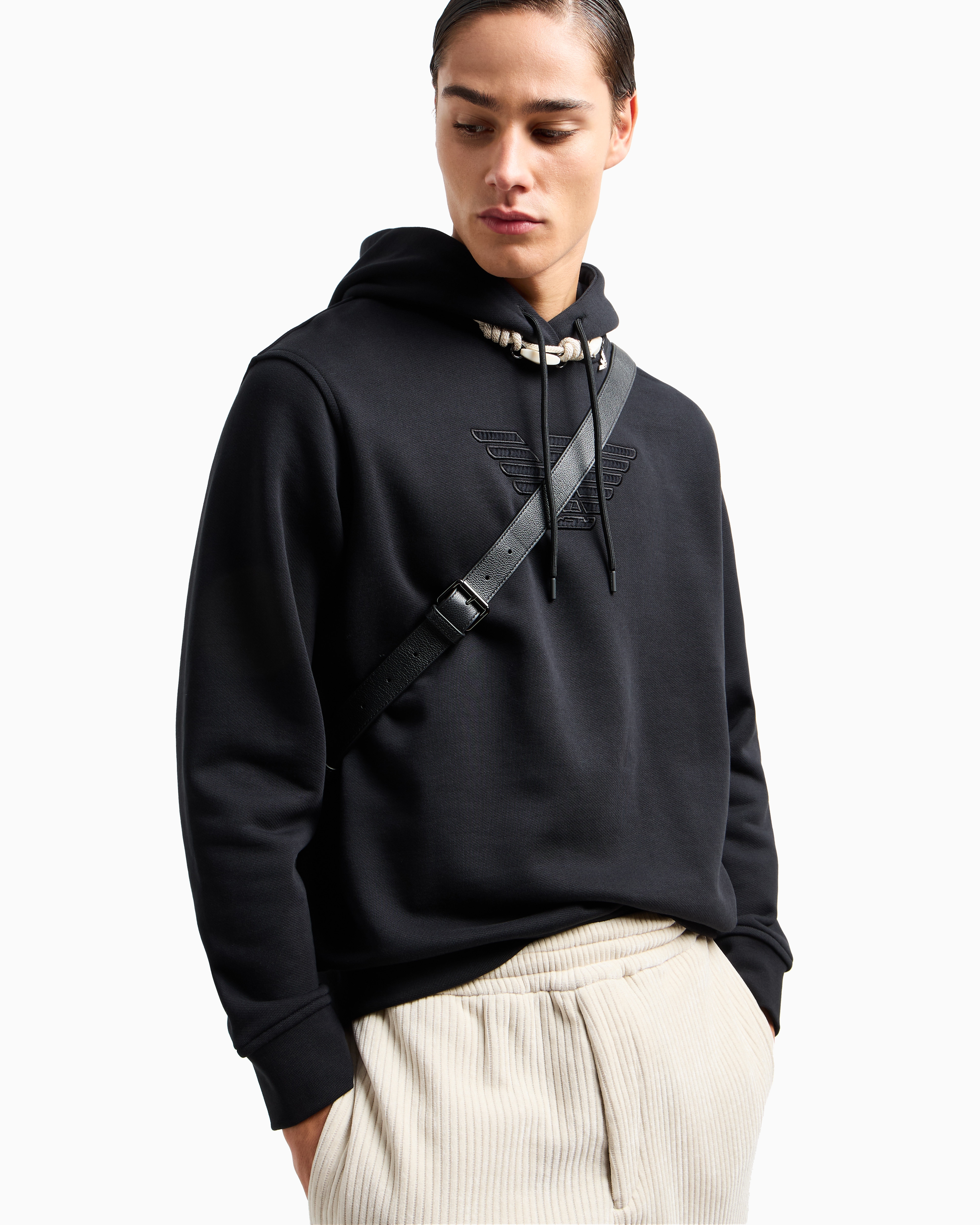 パーカー・フーディ EMPORIO ARMANI Men Tops AF10013EM001396MC202 Black 楽天市場】エンポリオ アルマーニ パーカー フーディー プル