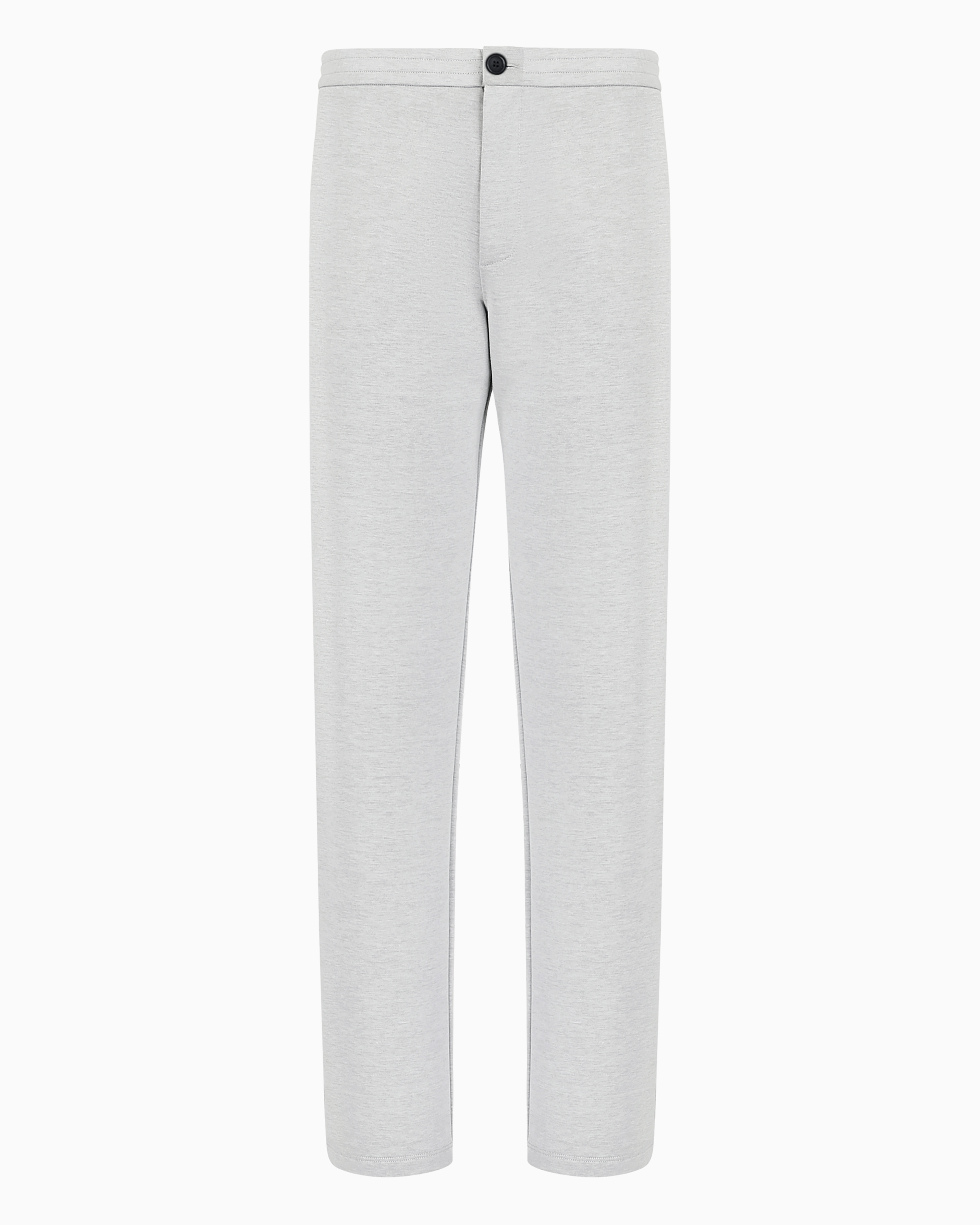 Giorgio Armani Official Store Cotton Double-jersey Trousers In White