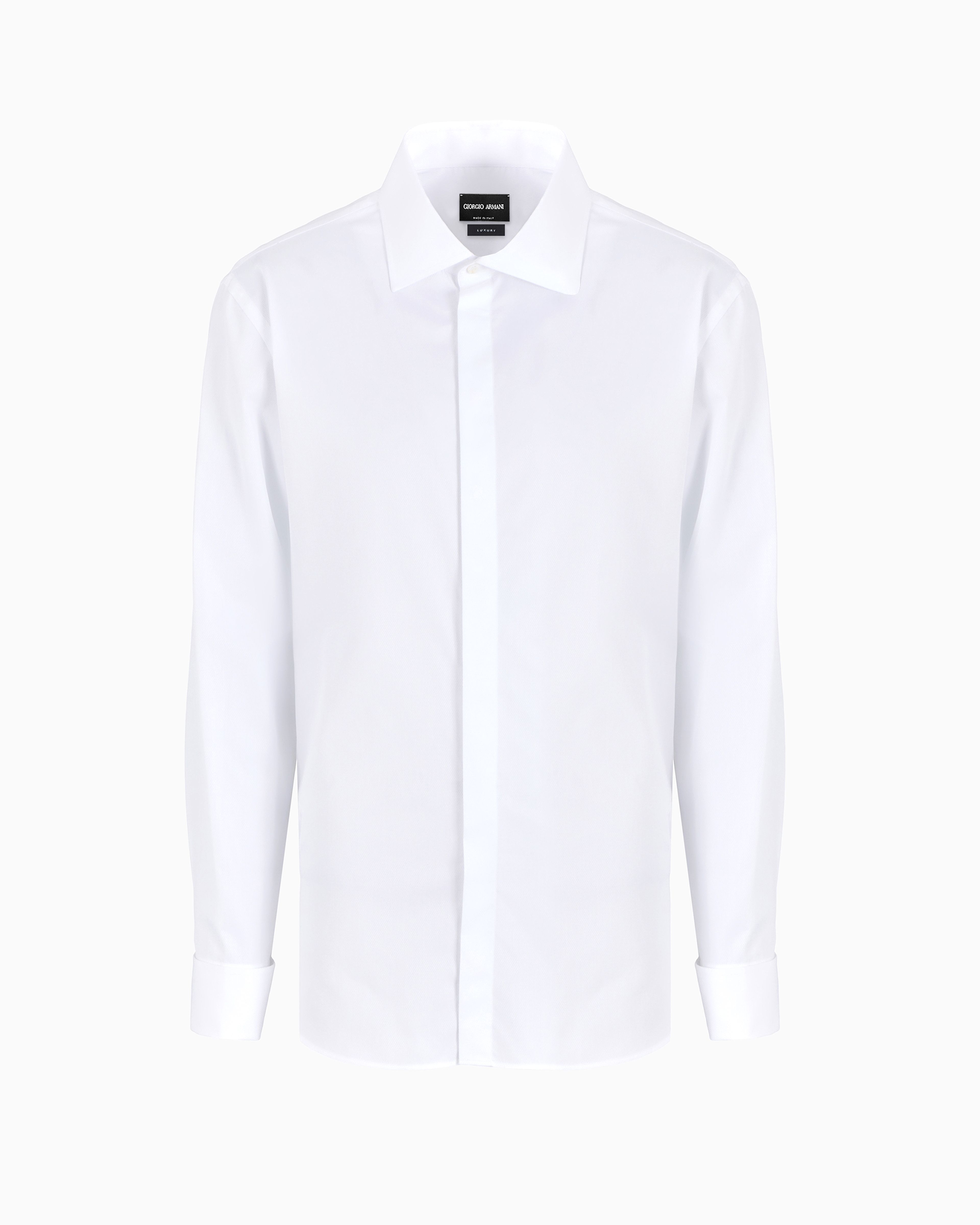 Giorgio Armani Official Store Chemise En Coton De Luxe In White