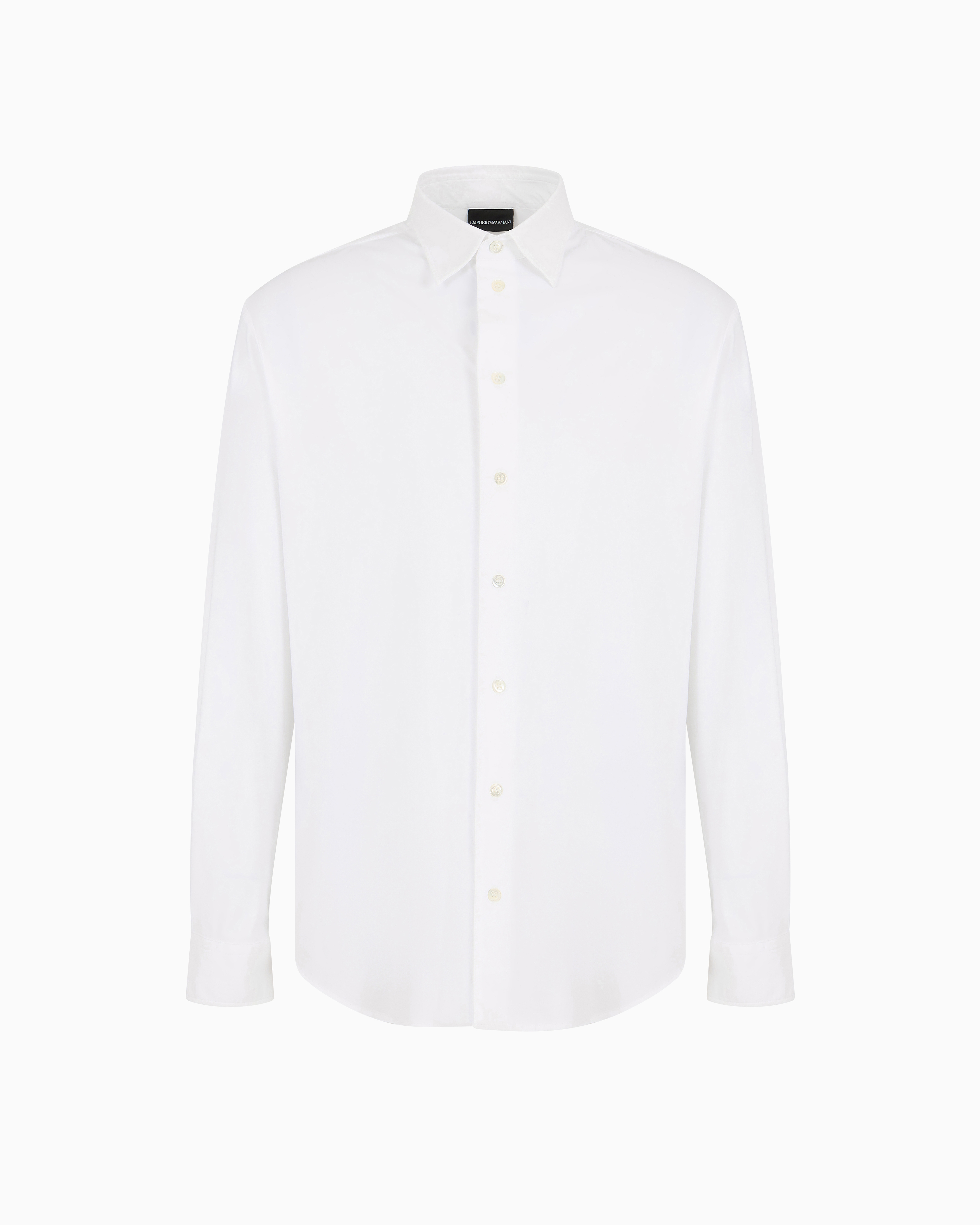 Emporio Armani Man Shirt White Size L Cotton In Milky White