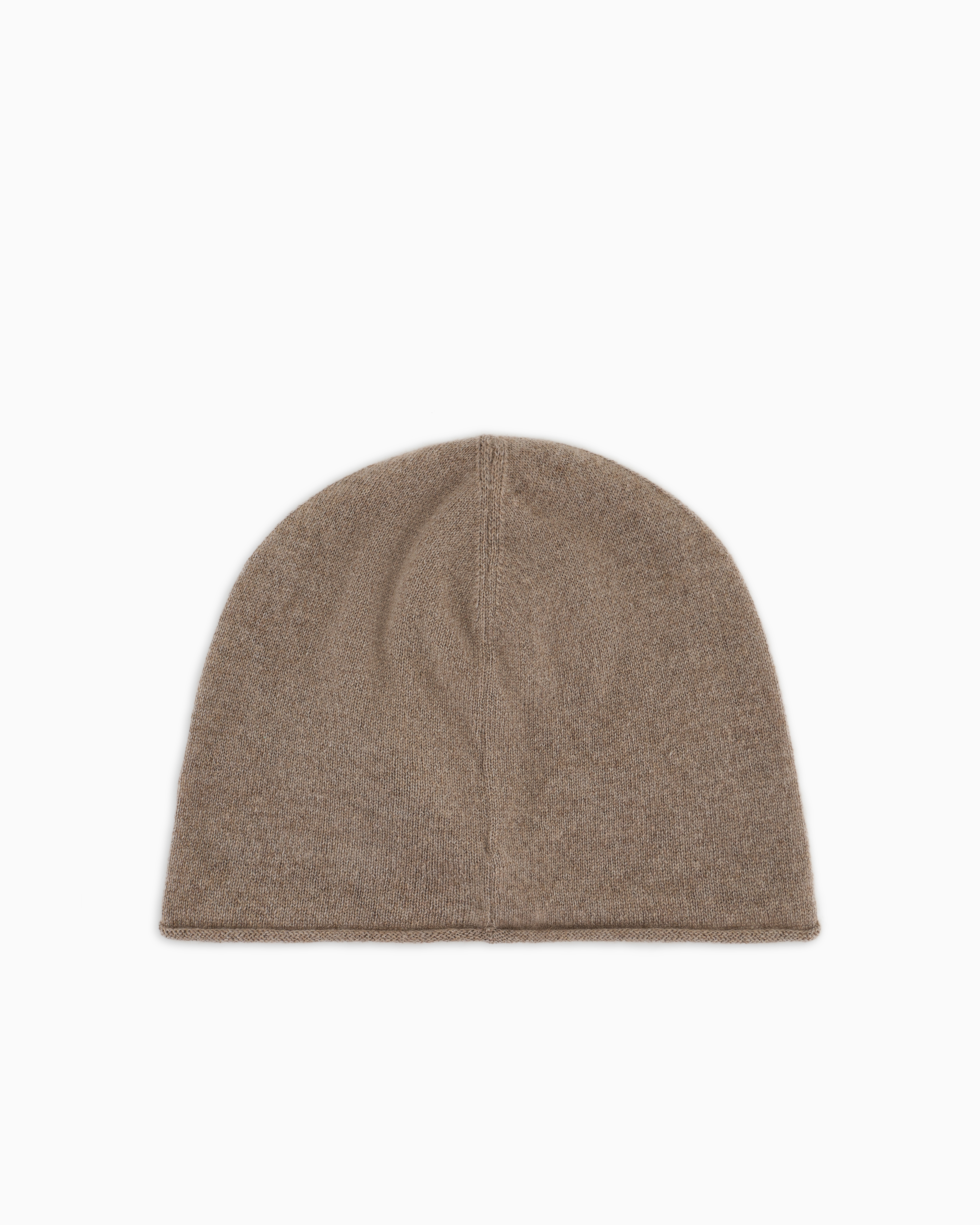 Giorgio Armani Official Store Cashmere Beanie In Beige
