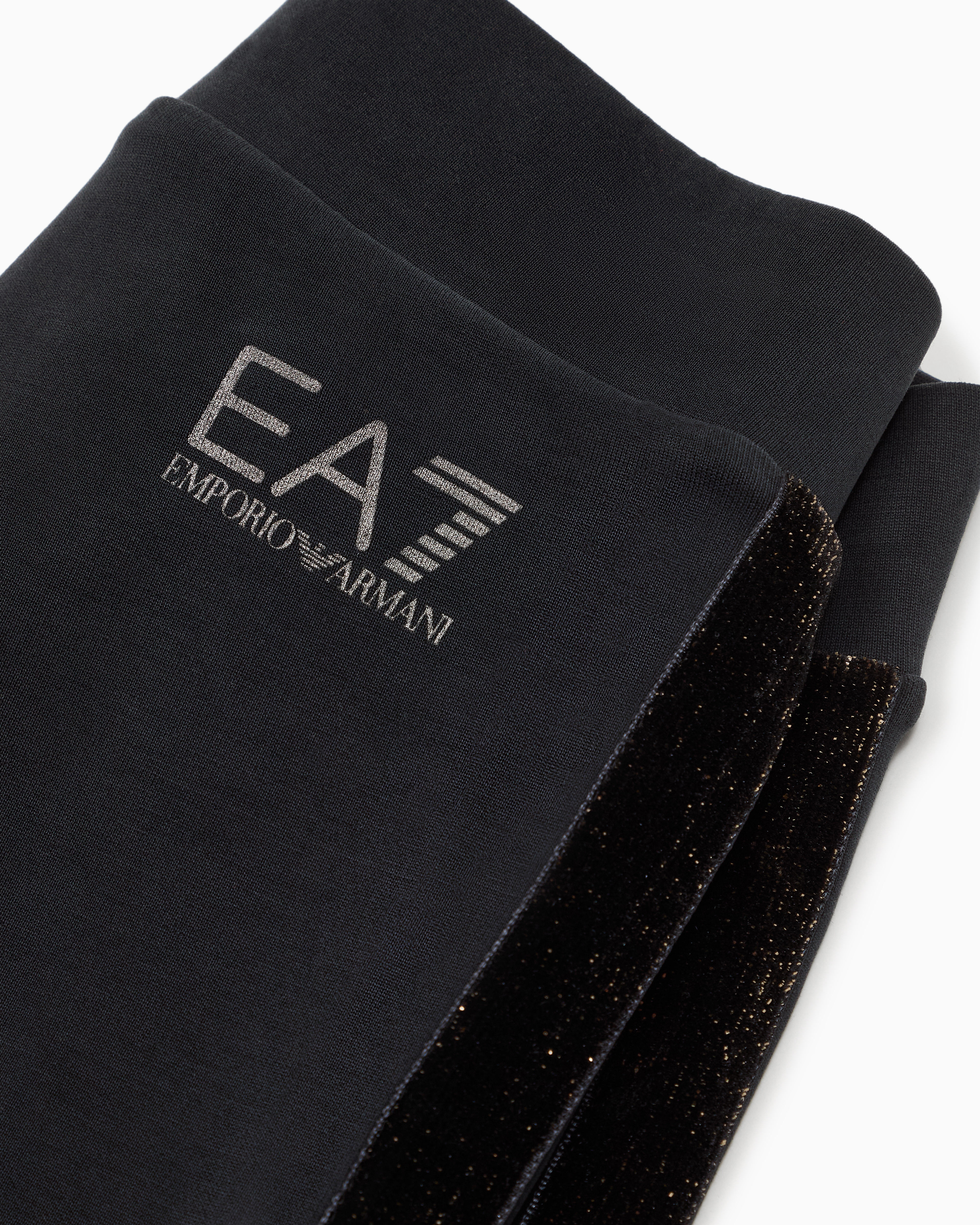 Ea7 Precious Girl Modal-blend Trousers In Black