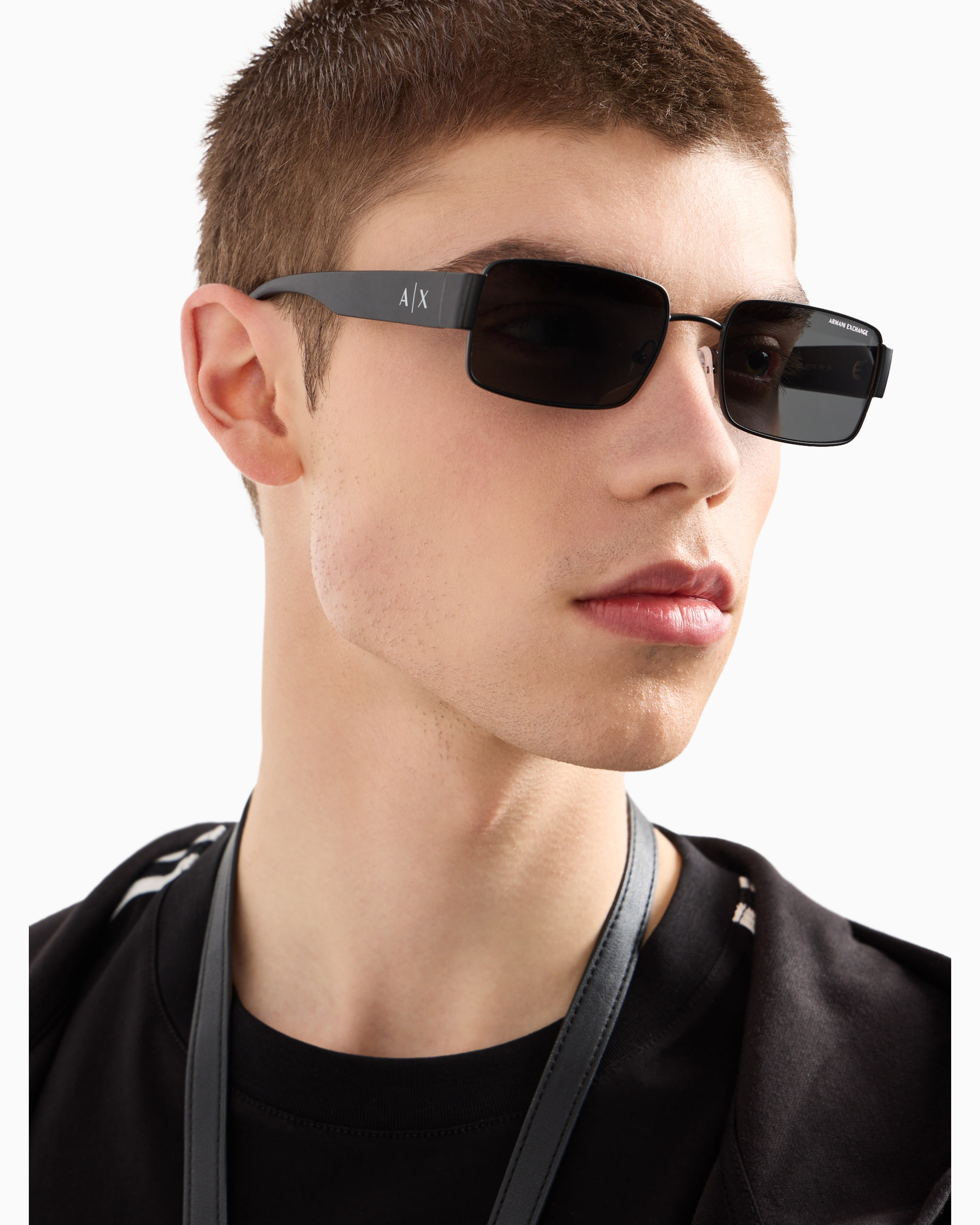 Armani Exchange Men's 57mm Matte Black Sunglasses