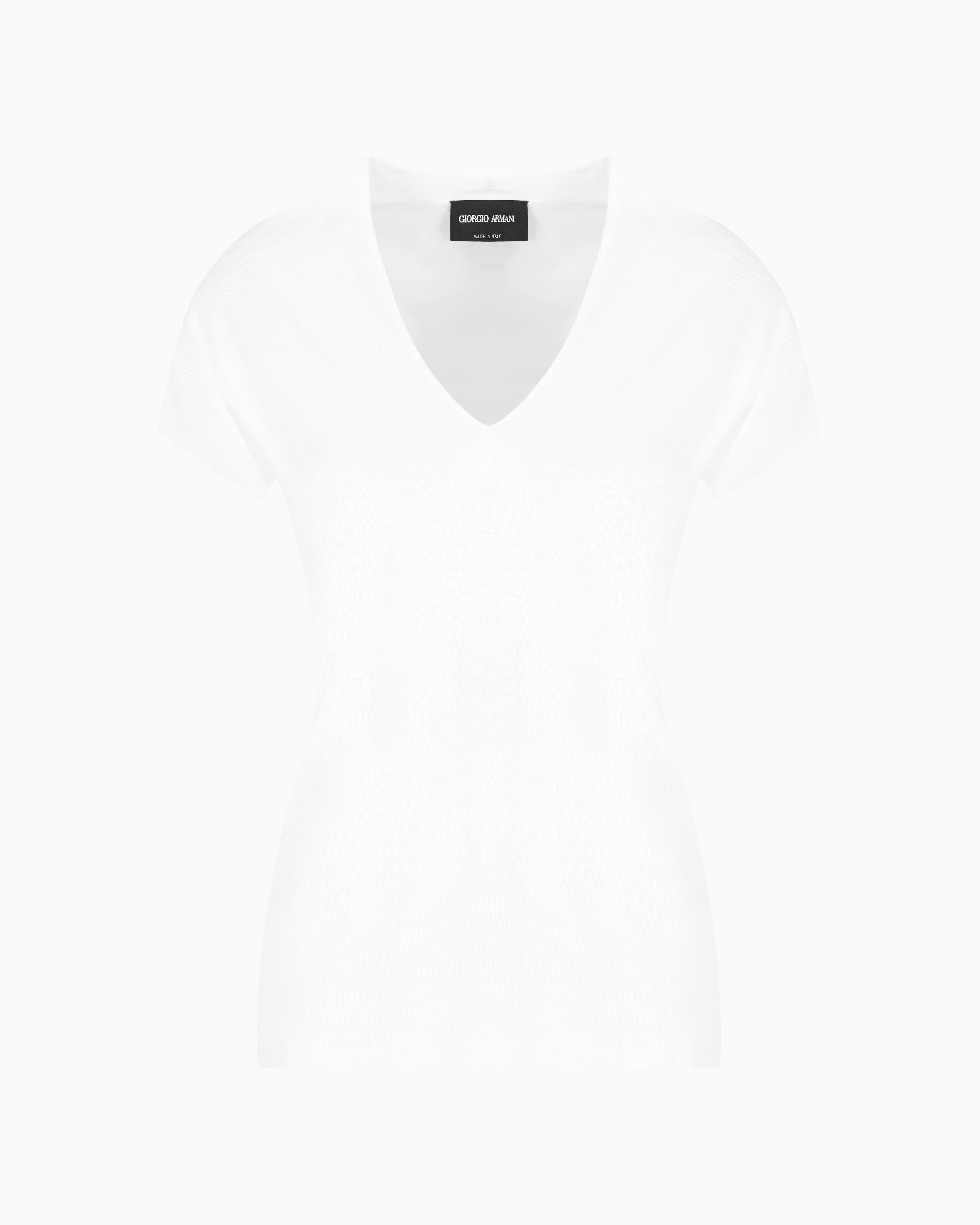 新作 25SS ■Giorgio Armani■ ジャガードTシャツ Tシャツ ジャージー ジャカードロゴ | Emporio Armani