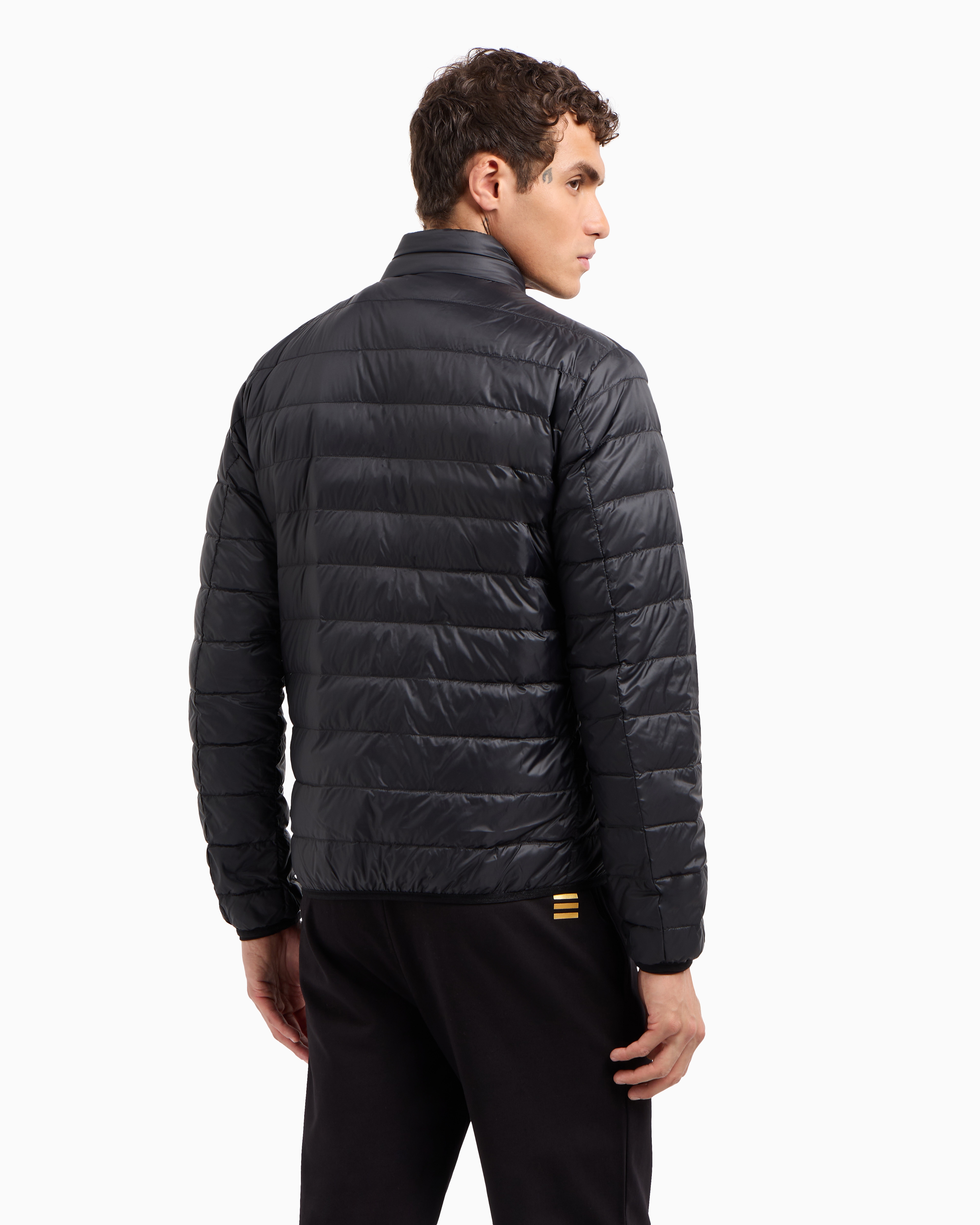 Ea7 Official Store Core Identity Packable Down Jacket In Black