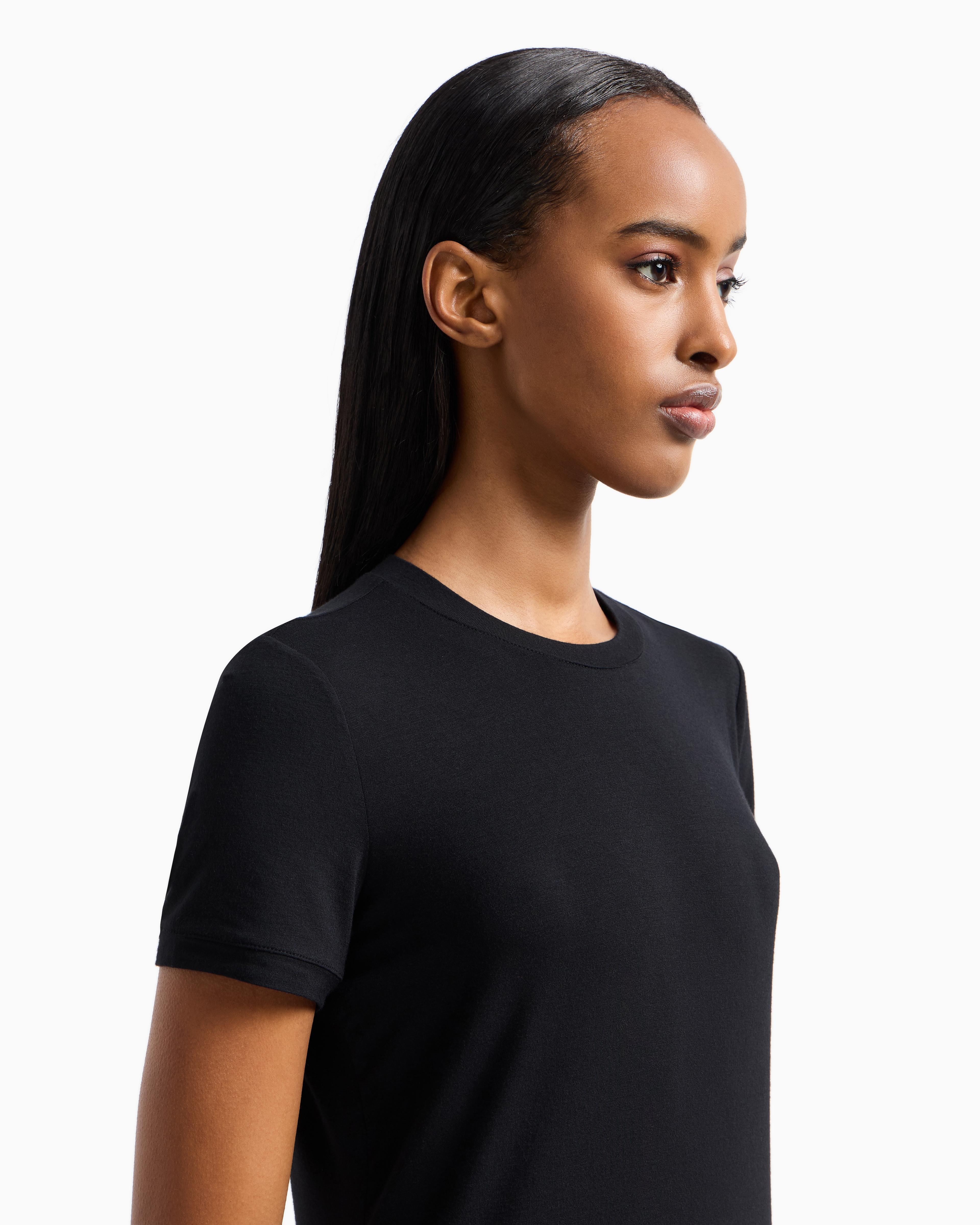 GIORGIO ARMANI STRETCH VISCOSE JERSEY T-SHIRT 