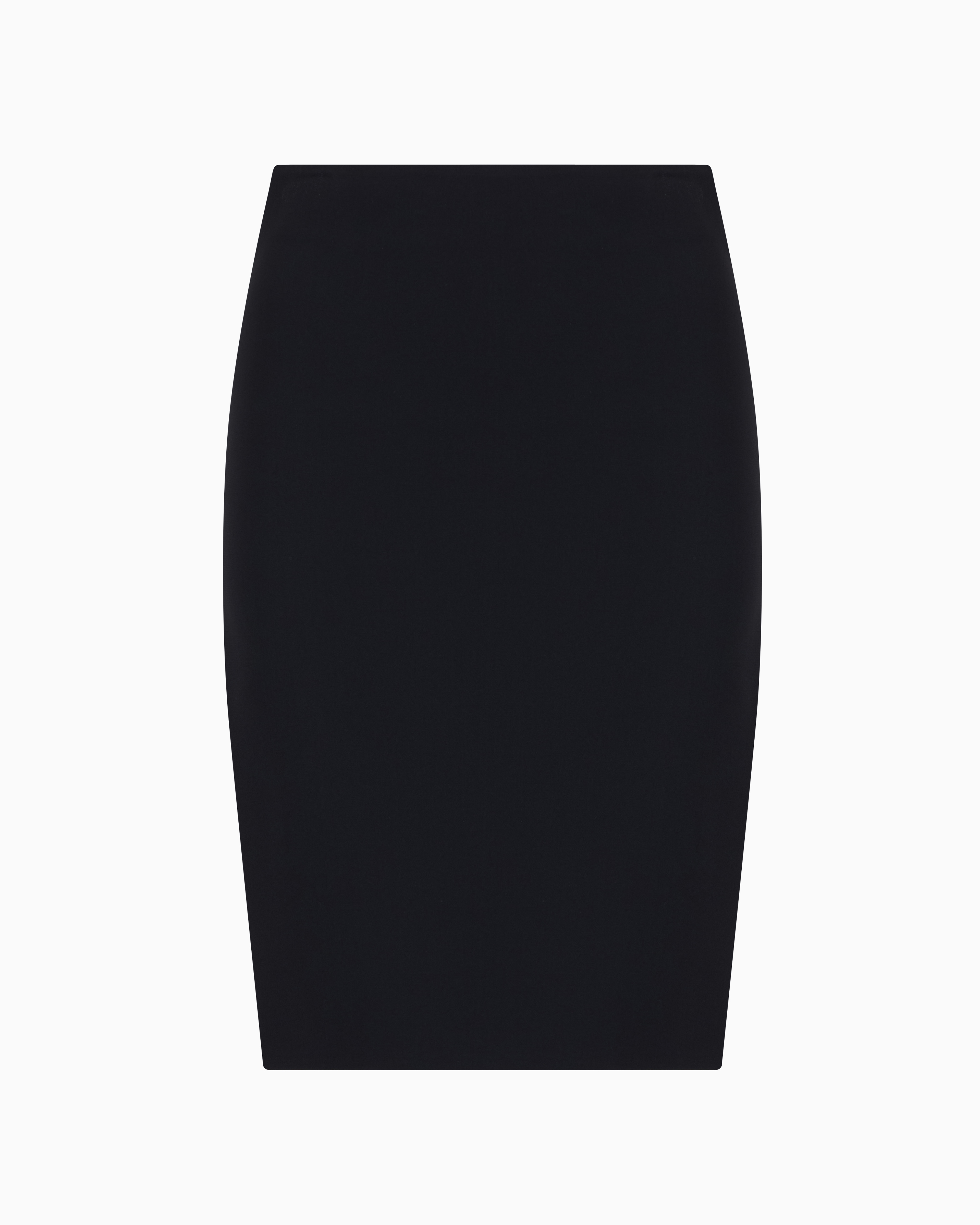 Giorgio Armani Official Store Silk Cady Tube Skirt In Navy Blue